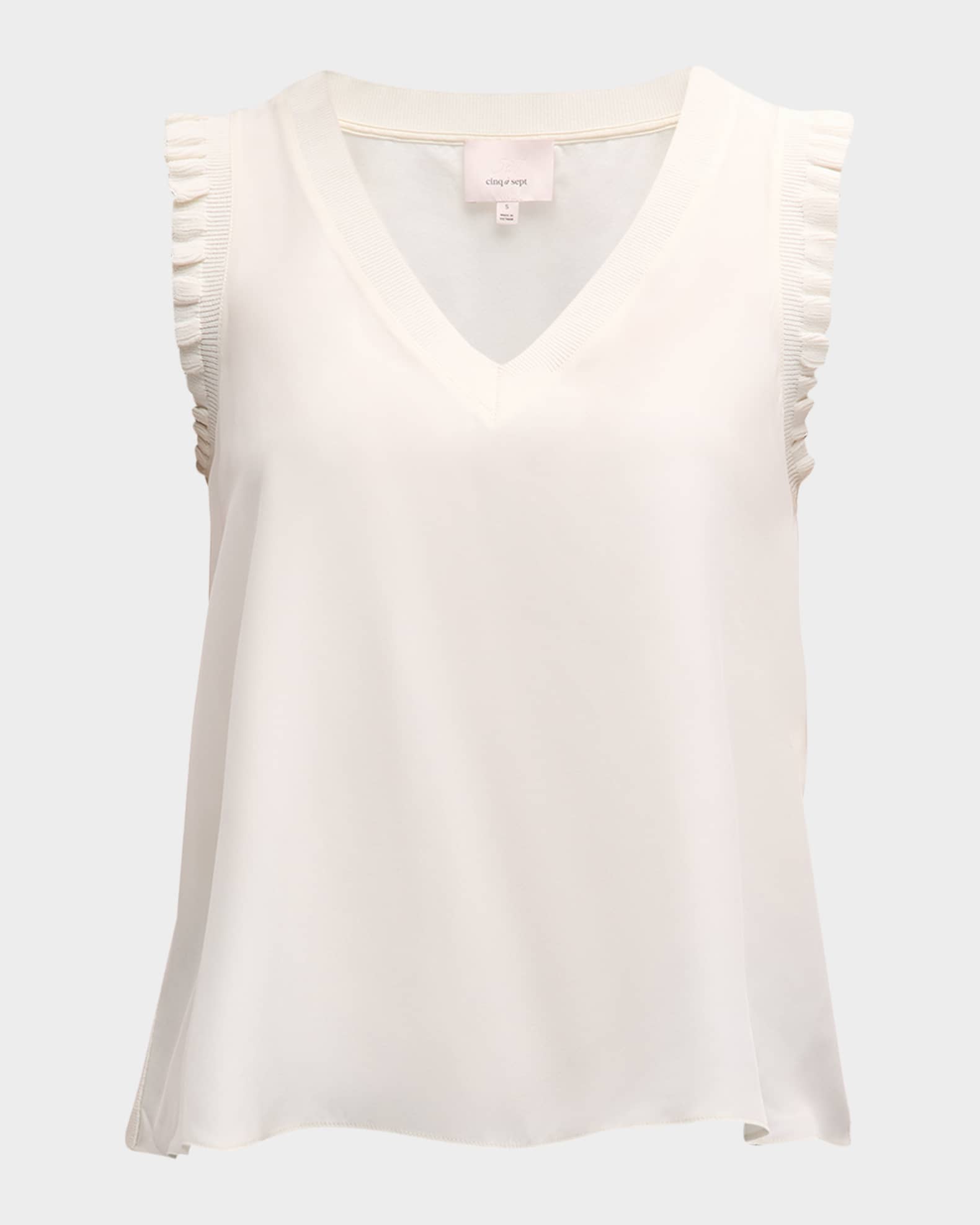Cinq a Sept Lenore V-Neck Sleeveless Top