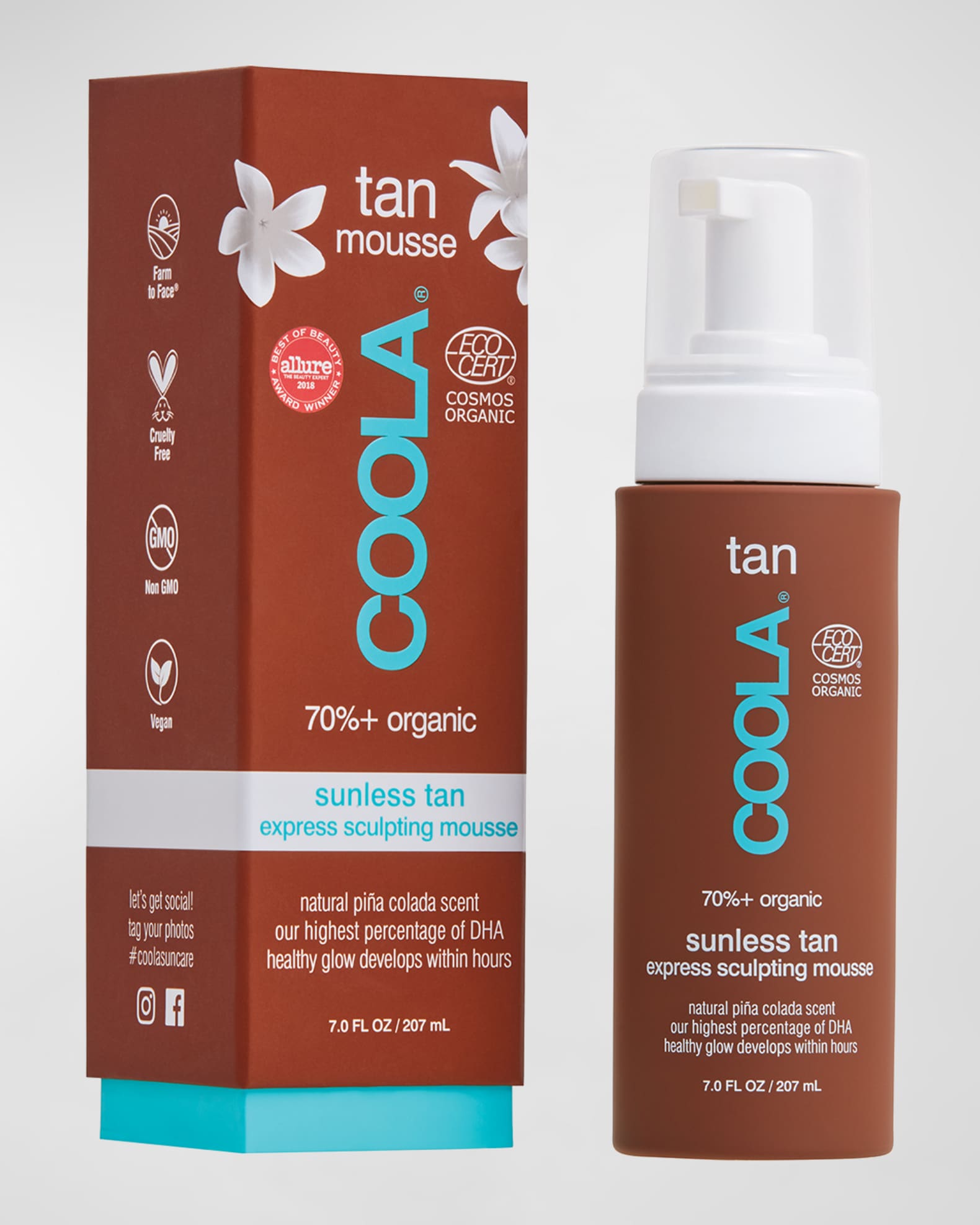 7 oz. Organic Sunless Tan Express Sculpting Mousse 1