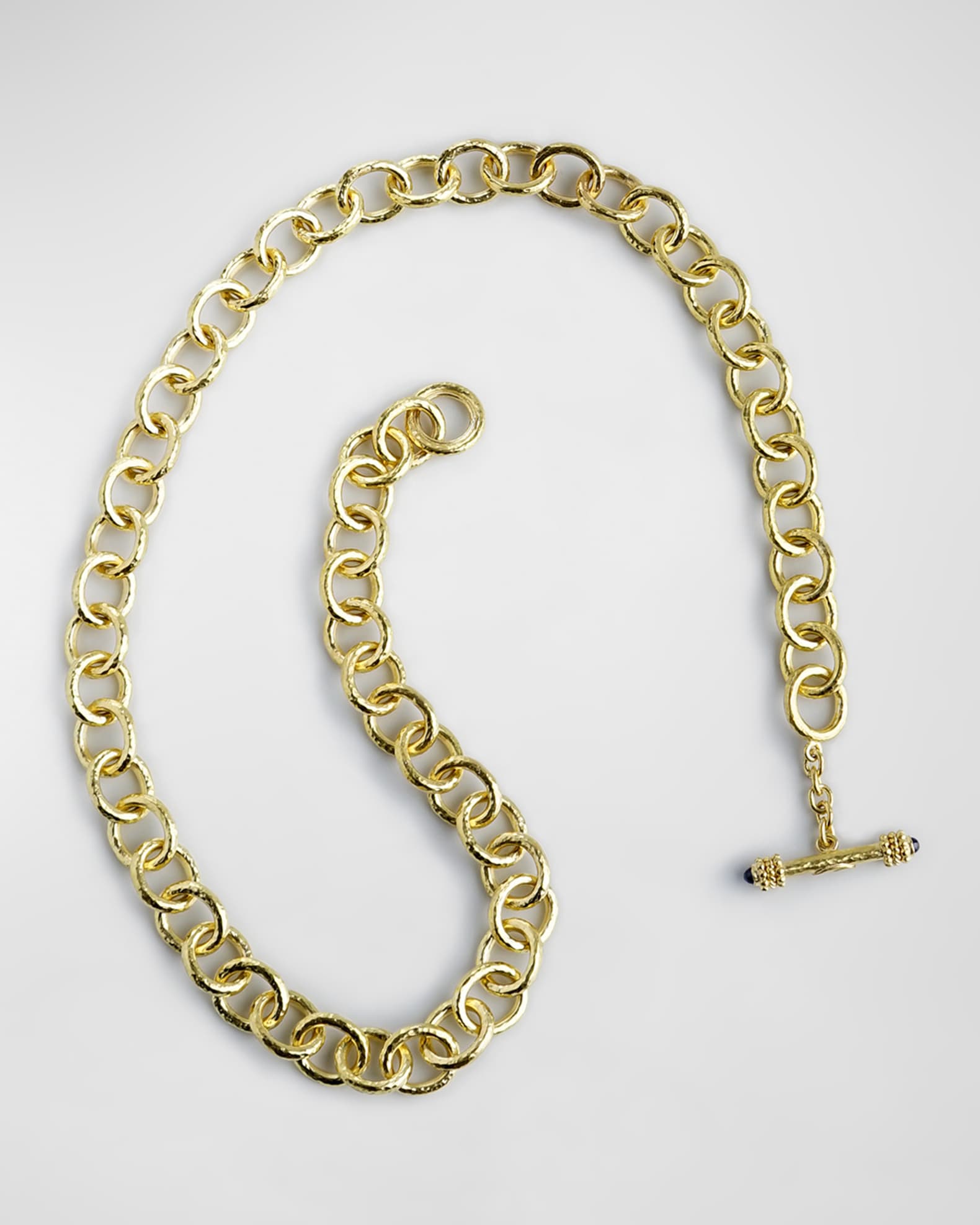 Elizabeth Locke 19K Elba Link Necklace with Toggle Neiman Marcus
