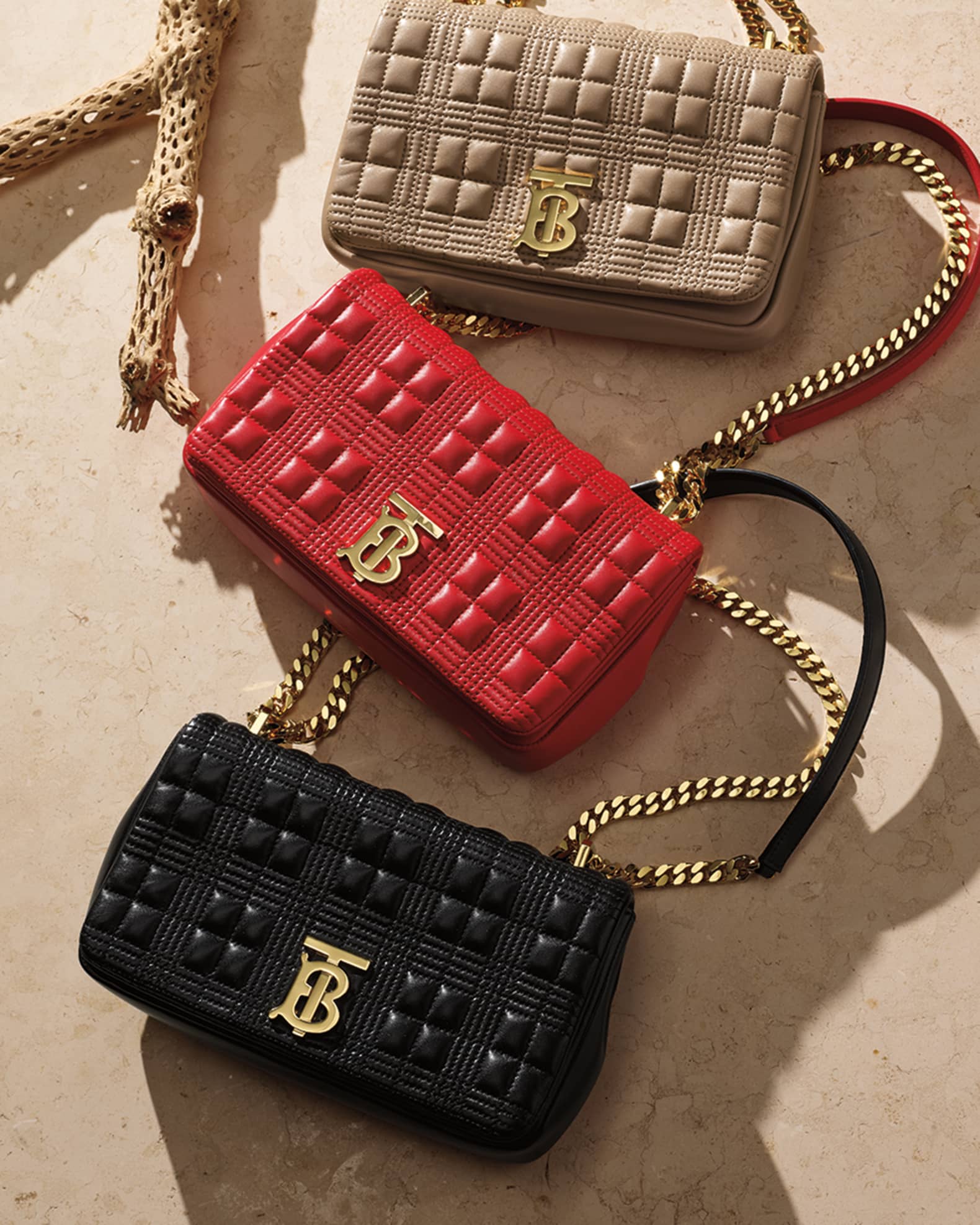 Burberry Small TB Soft Crossbody Bag, Black Neiman Marcus