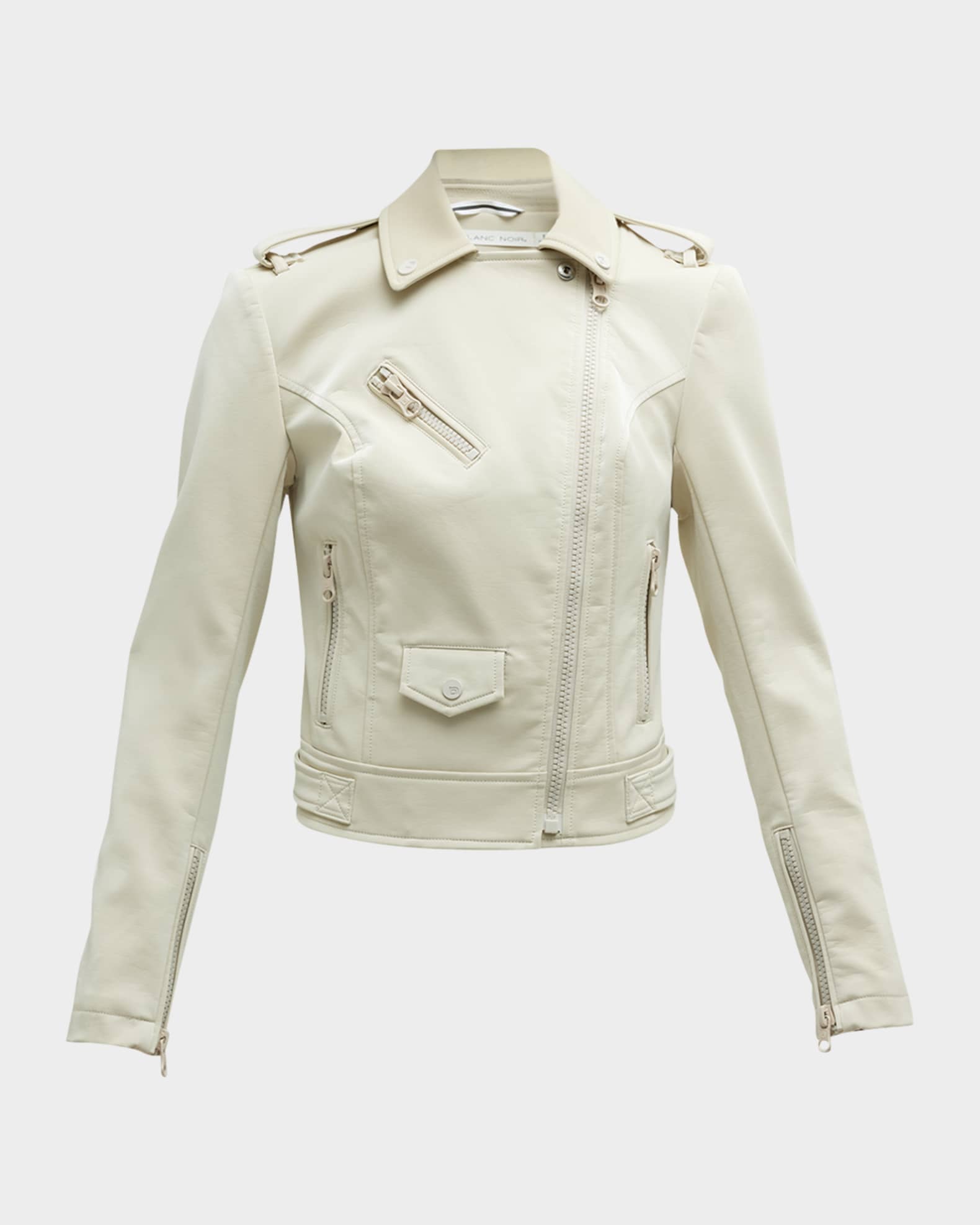 Blanc Noir City Classic Moto Jacket | Neiman Marcus