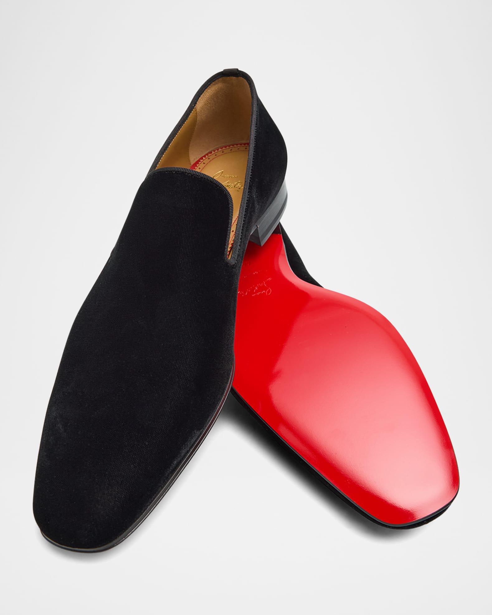 Christian Louboutin Men's Dandelion Velvet Loafers Neiman Marcus