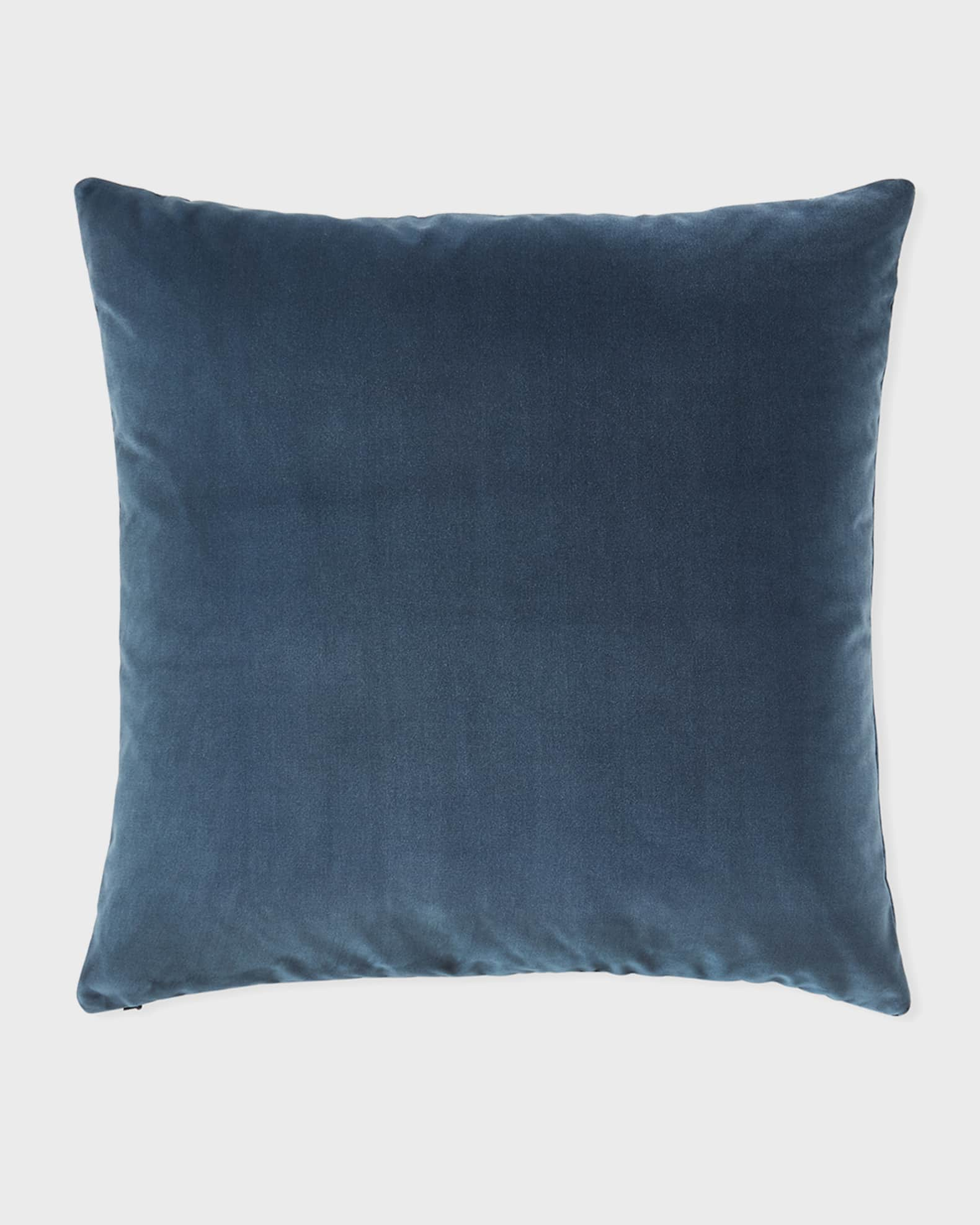 Uma Velvet Decorative Pillow in Teal, Charcoal, Gold & Gray