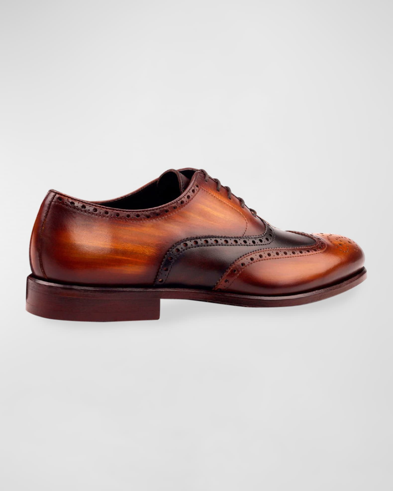 Men's Trezor Brogue Patina Leather Oxford Shoes 1