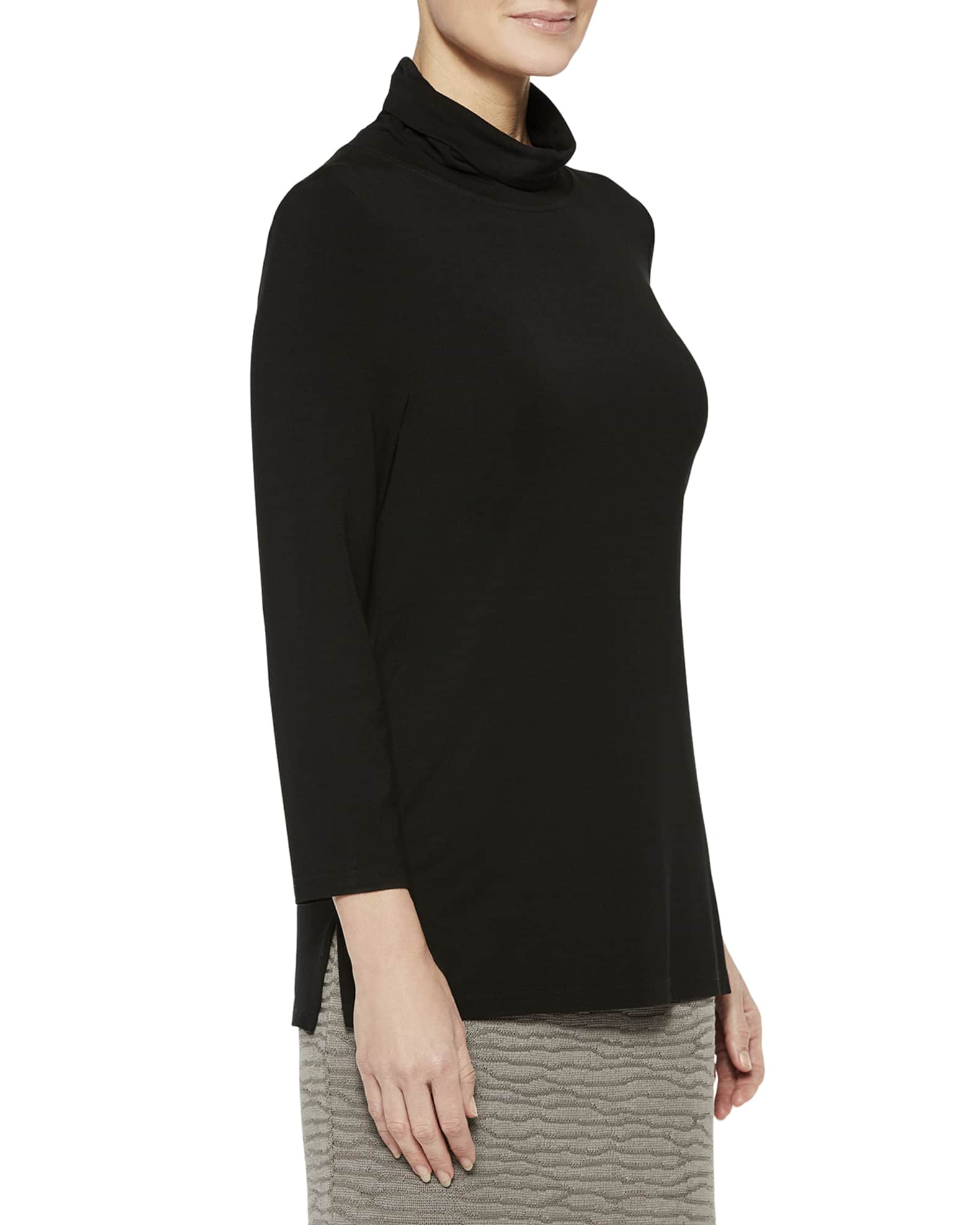 JERSEY TURTLENECK TOP