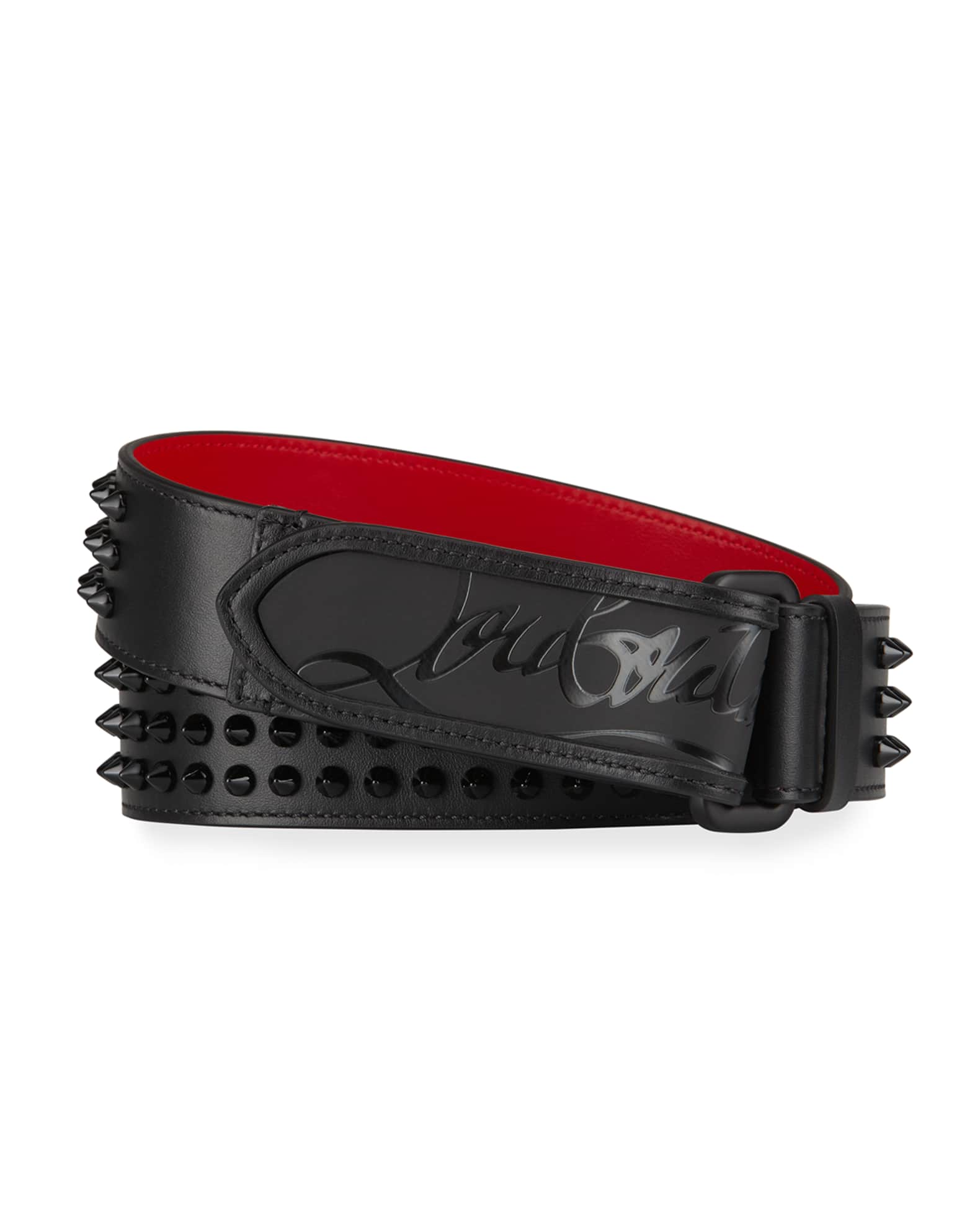 loubi spiked leather belt