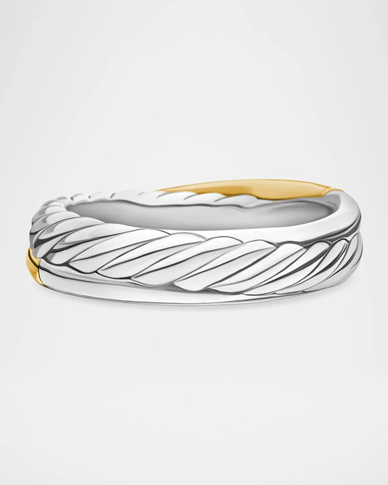 David Yurman Crossover Ring in Sterling Silver with 18K Gold | Neiman ...