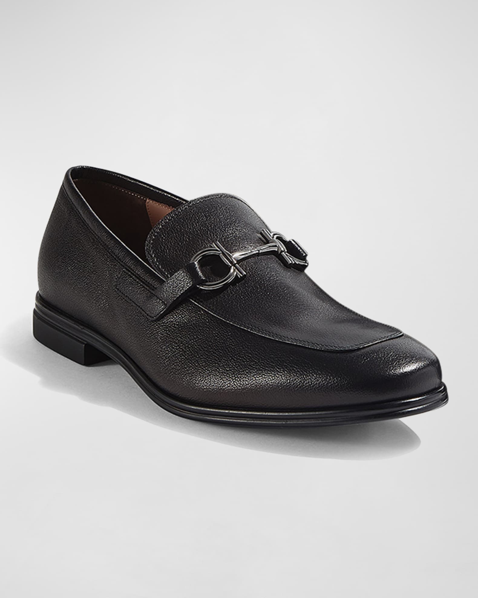 benford gancini bit leather loafers