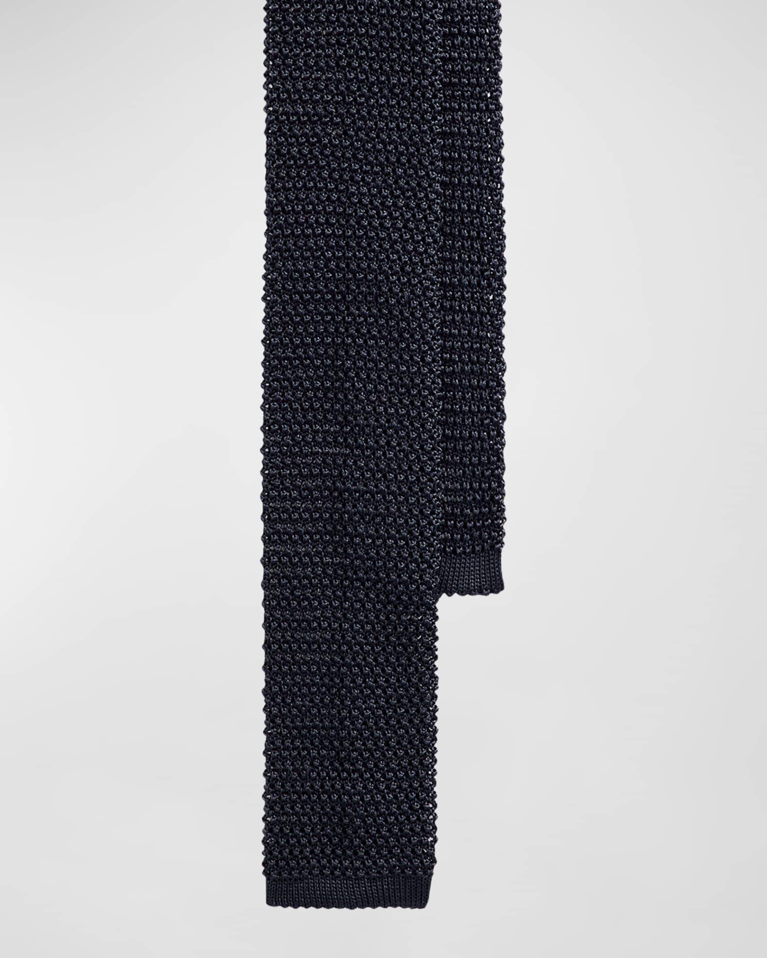 Men's Knit Silk Tie 0