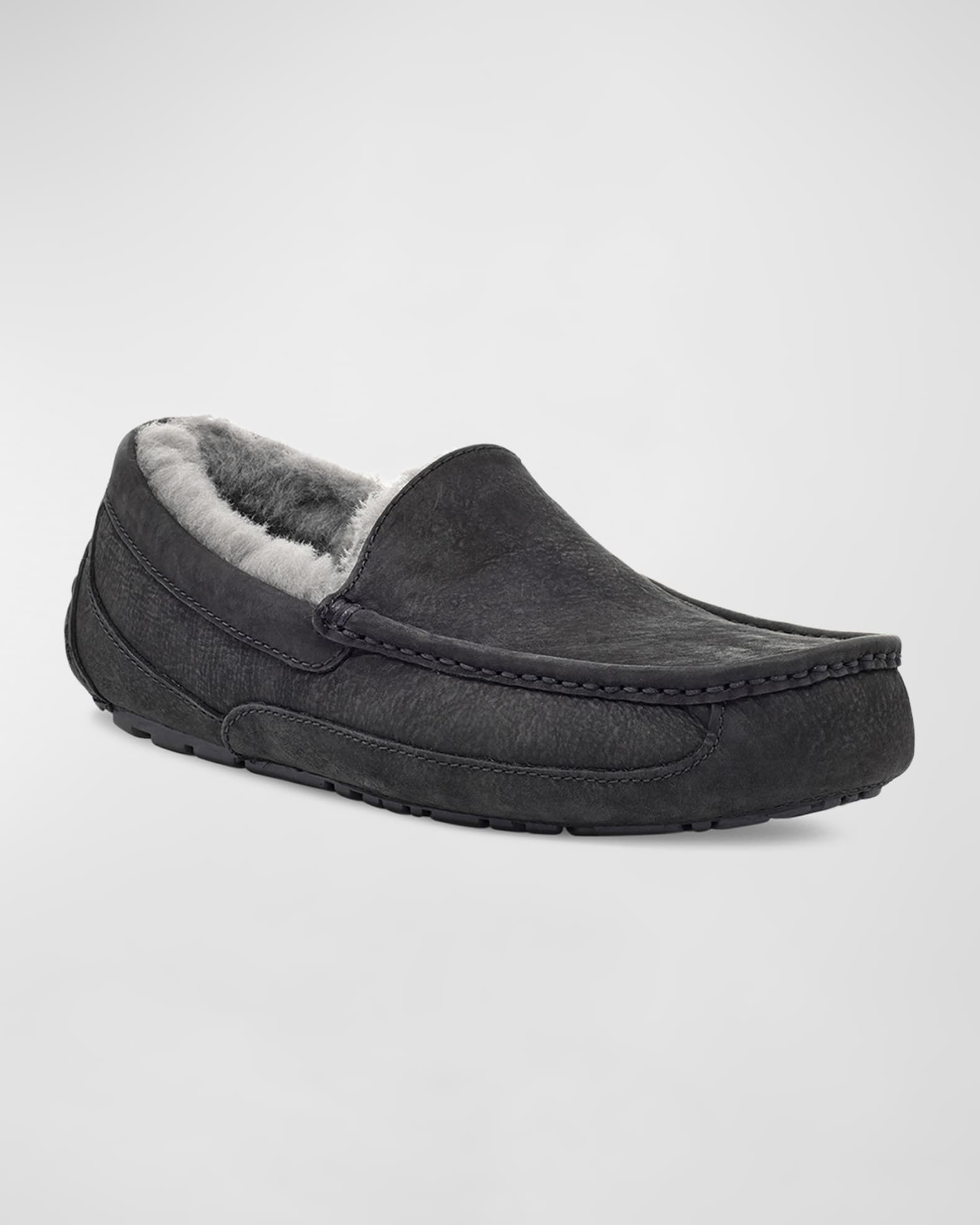 Uggs ascot leather slippers hot sale