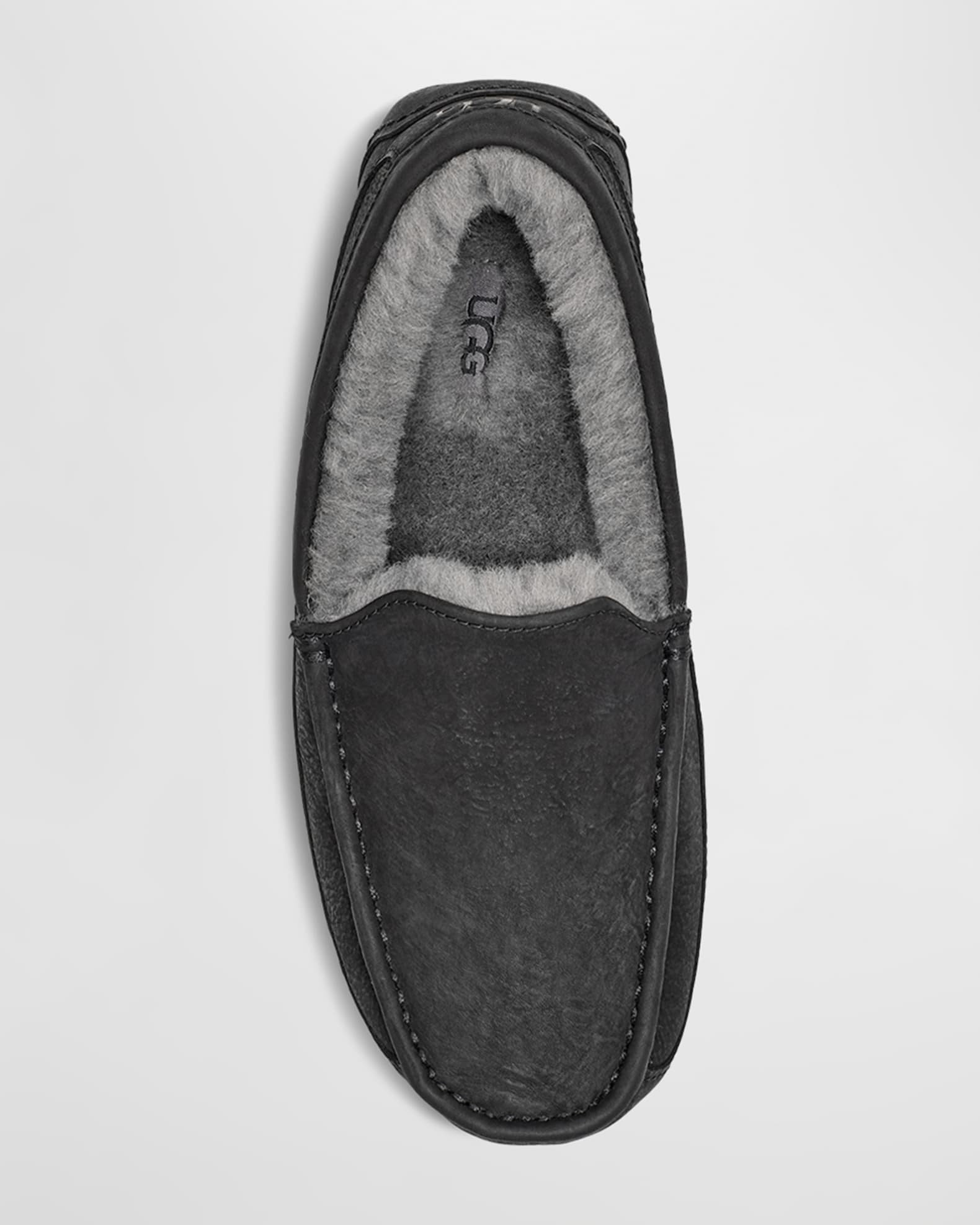 mens ugg ascot leather slippers on sale
