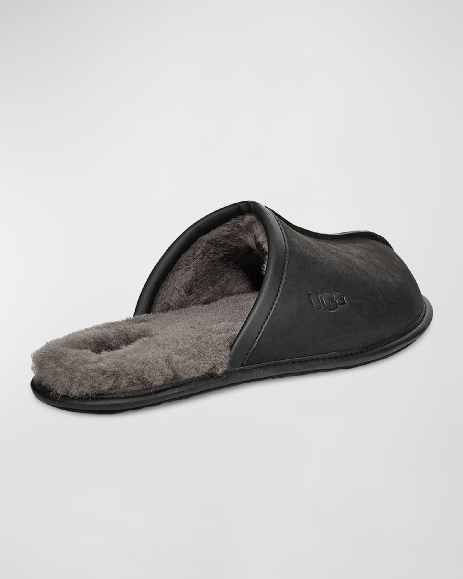 Ugg scuff leather slippers sales
