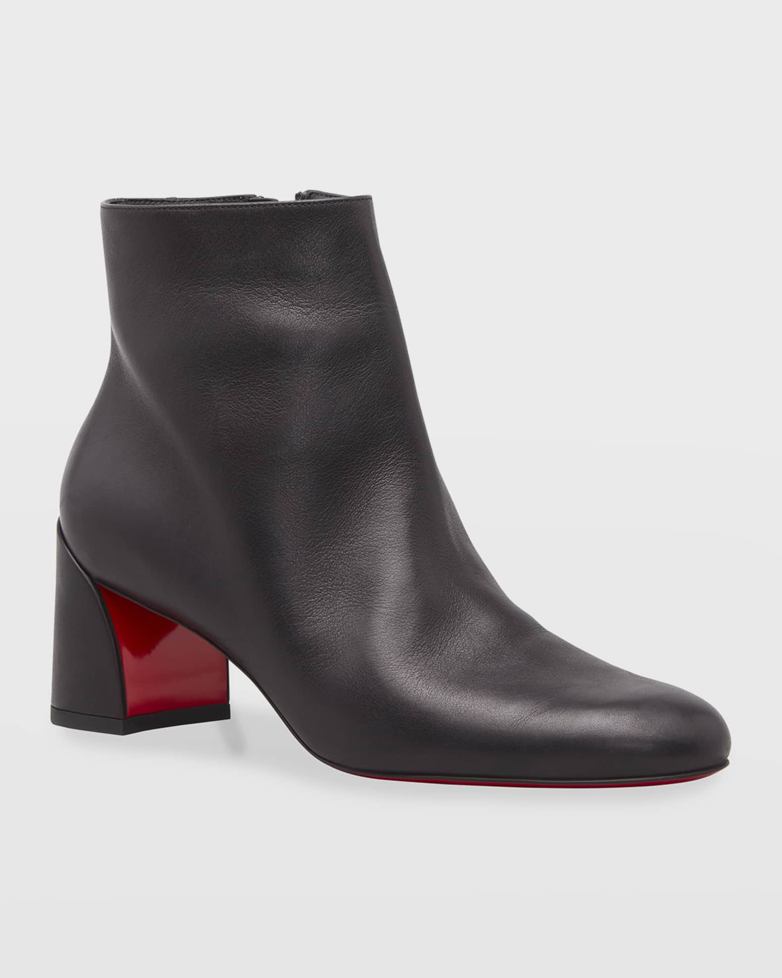 ★お値下げ致しました★Christian Louboutin ルビベル Christian Louboutin 55mm Turela Leather Side-Zip Booties | Neiman