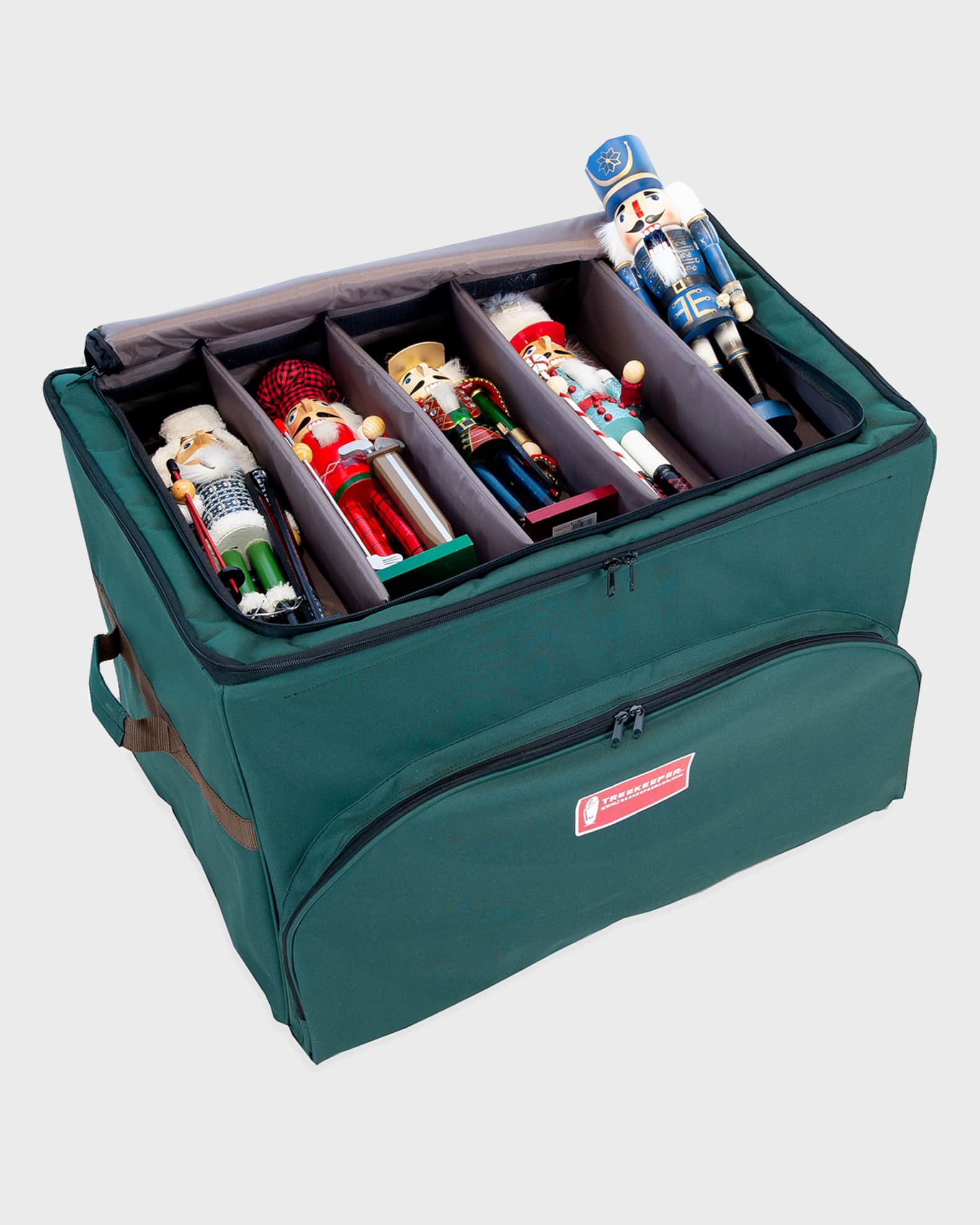TreeKeeper 72 (4 in.) Christmas Ornament Storage Box w/ Top Pocket