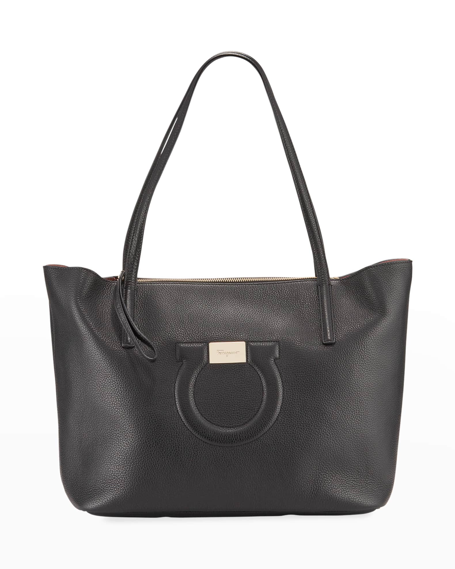 Salvatore Ferragamo City Medium Leather Shoulder Tote Bag Neiman Marcus