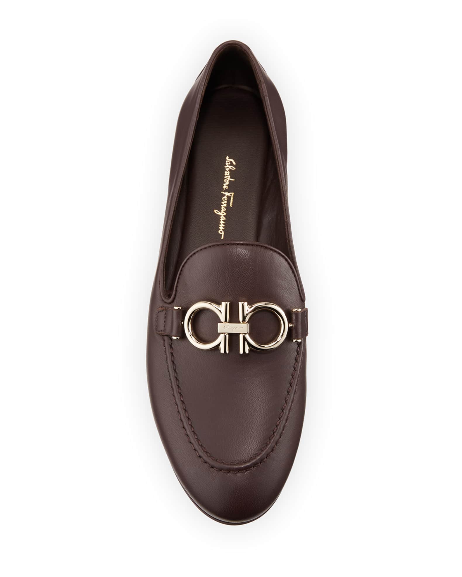 Salvatore Ferragamo Trifoglio Gancini Horsebit Loafers Neiman Marcus