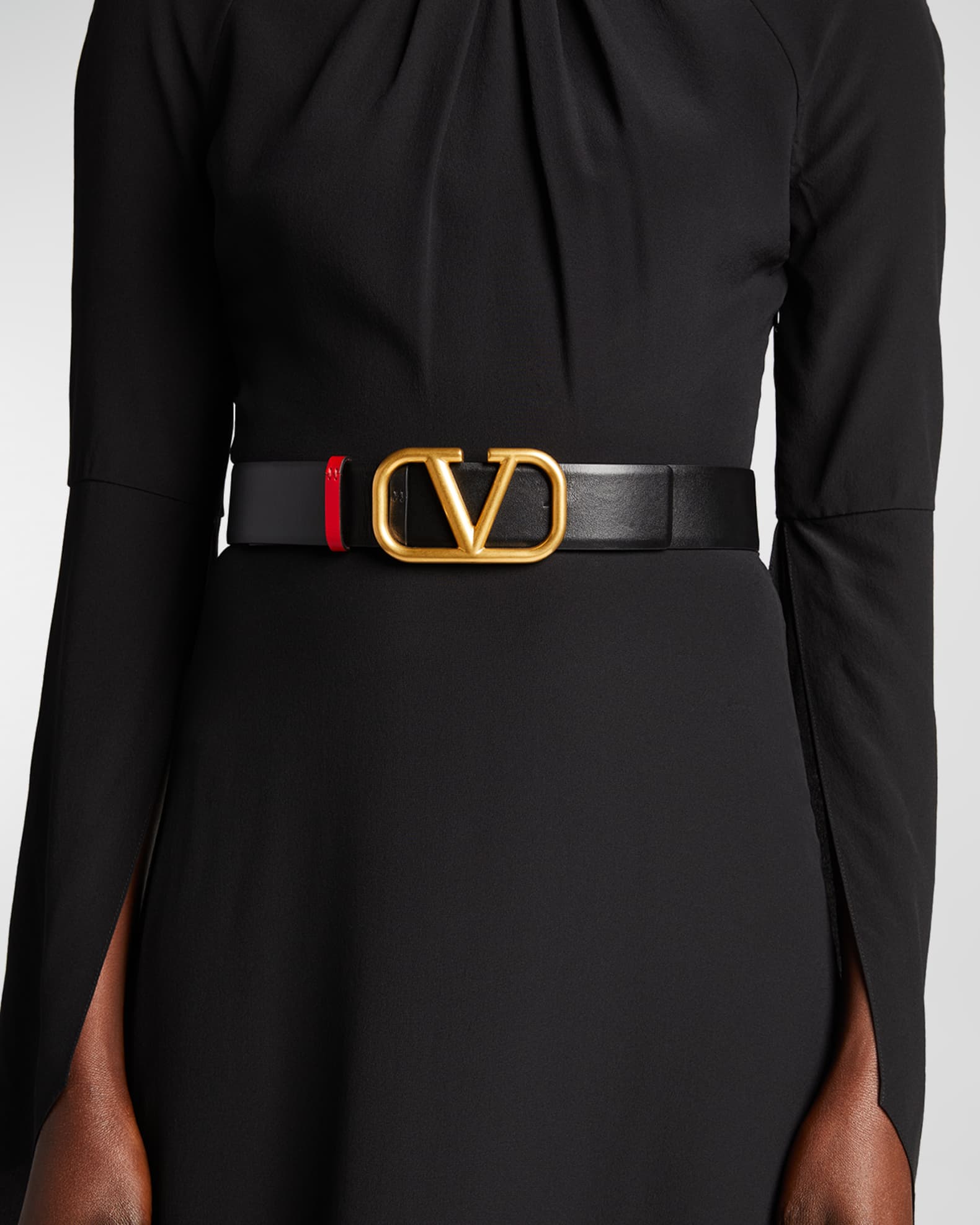 VLogo Reversible Leather Belt, 30mm 1