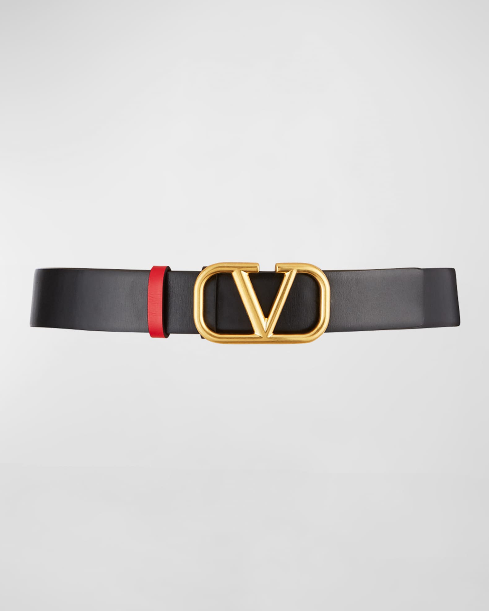 VLogo Reversible Leather Belt, 30mm 0