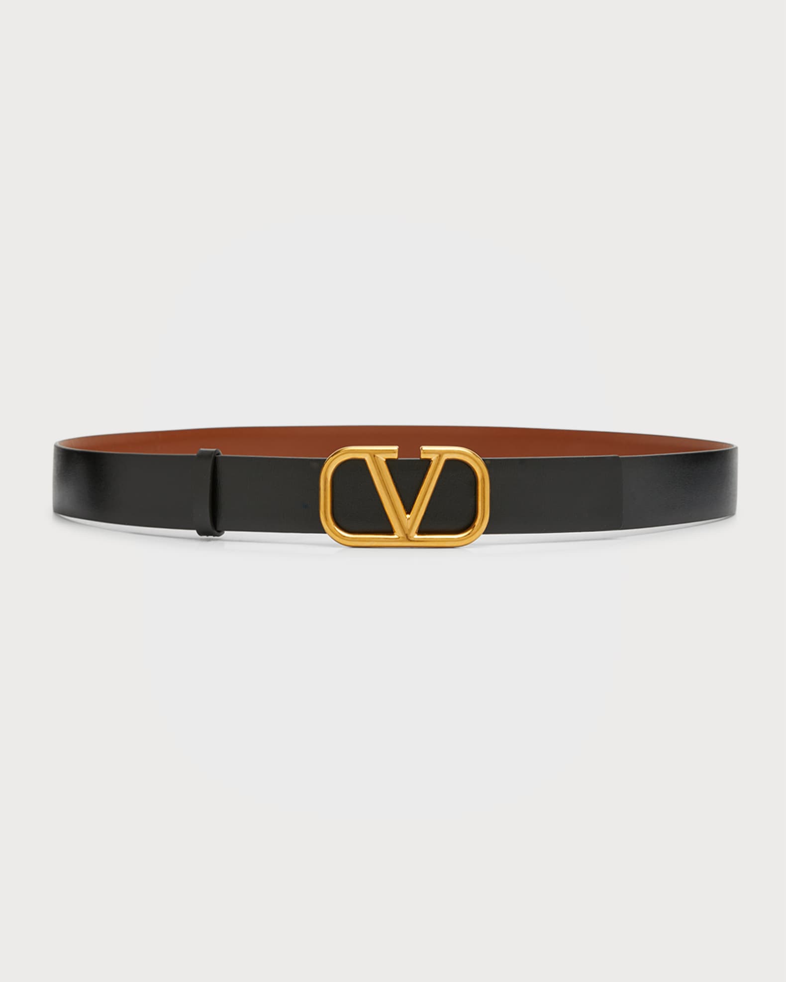 Valentino Garavani VLogo black/red belt