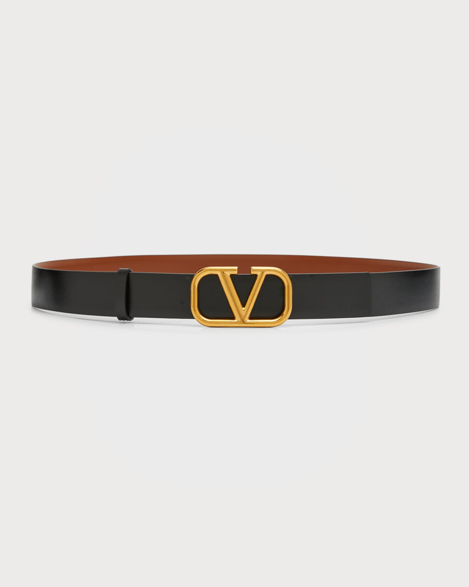 Valentino Garavani VLOGO Reversible Leather Belt | Neiman Marcus