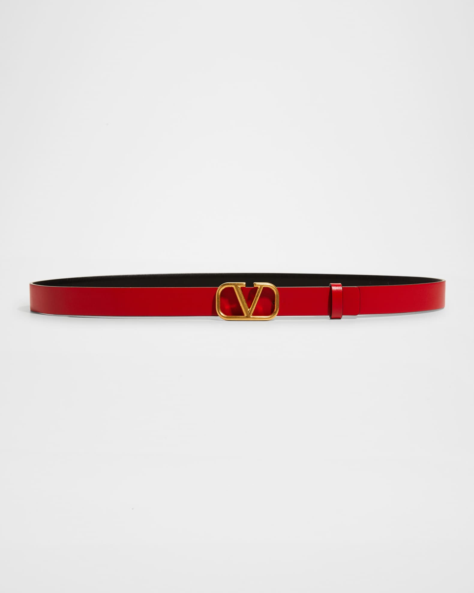 V Logo Embellished Chain Belt in Multicoloured - Valentino