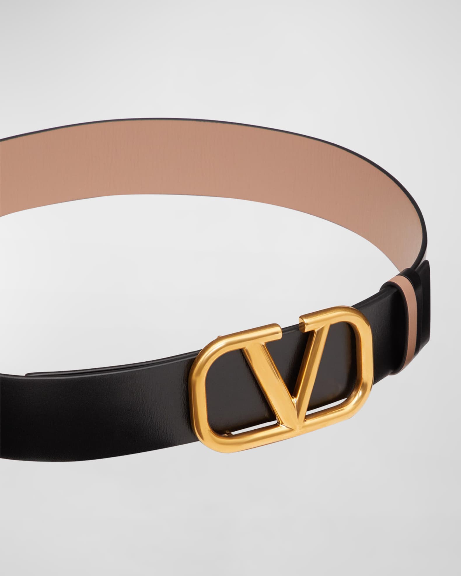 Valentino Vlogo 40mm Canvas & Leather Belt