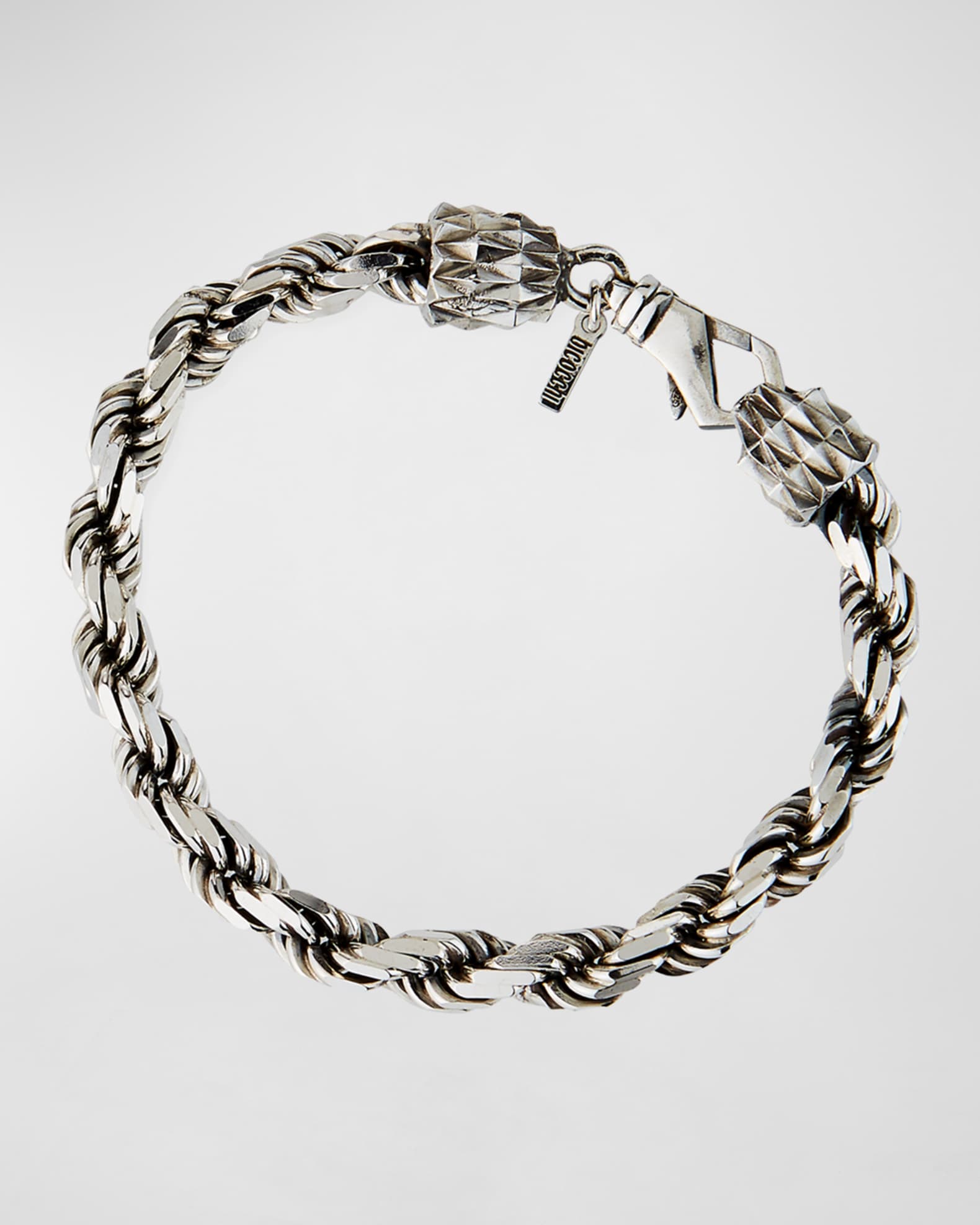 ブレスレット Emanuele Bicocchi Sterling Silver 925 Chain Bracelet Emanuele Bicocchi Silver 925 Chain Bracelet With Arabesques