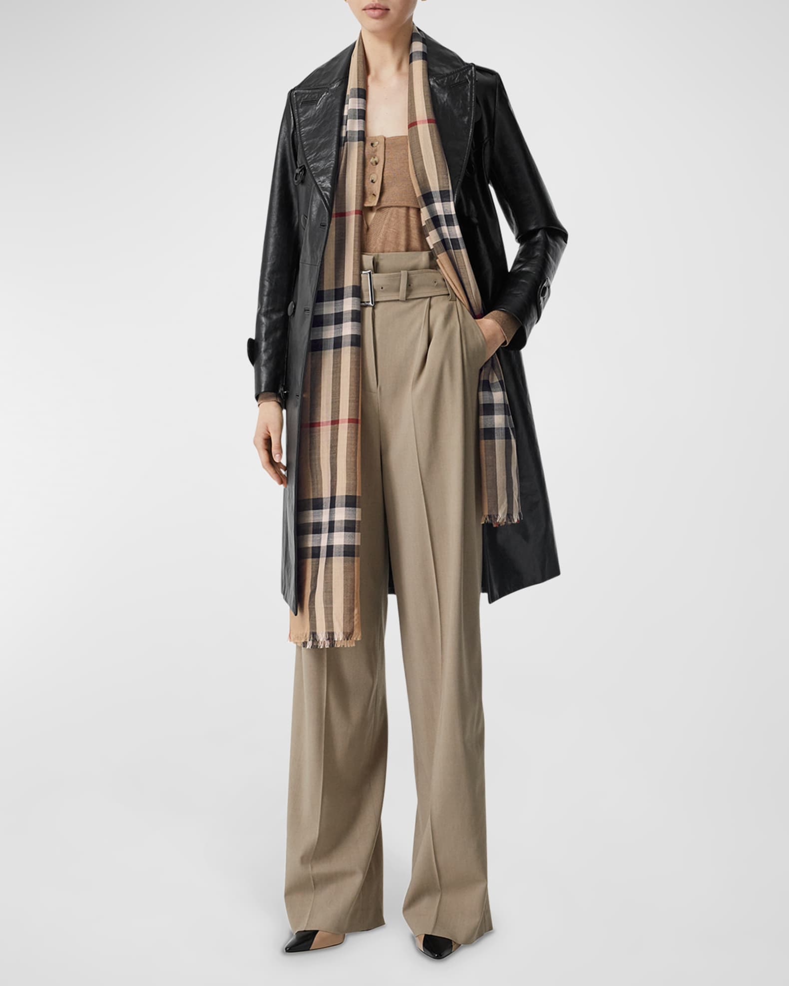Burberry gauze scarf store
