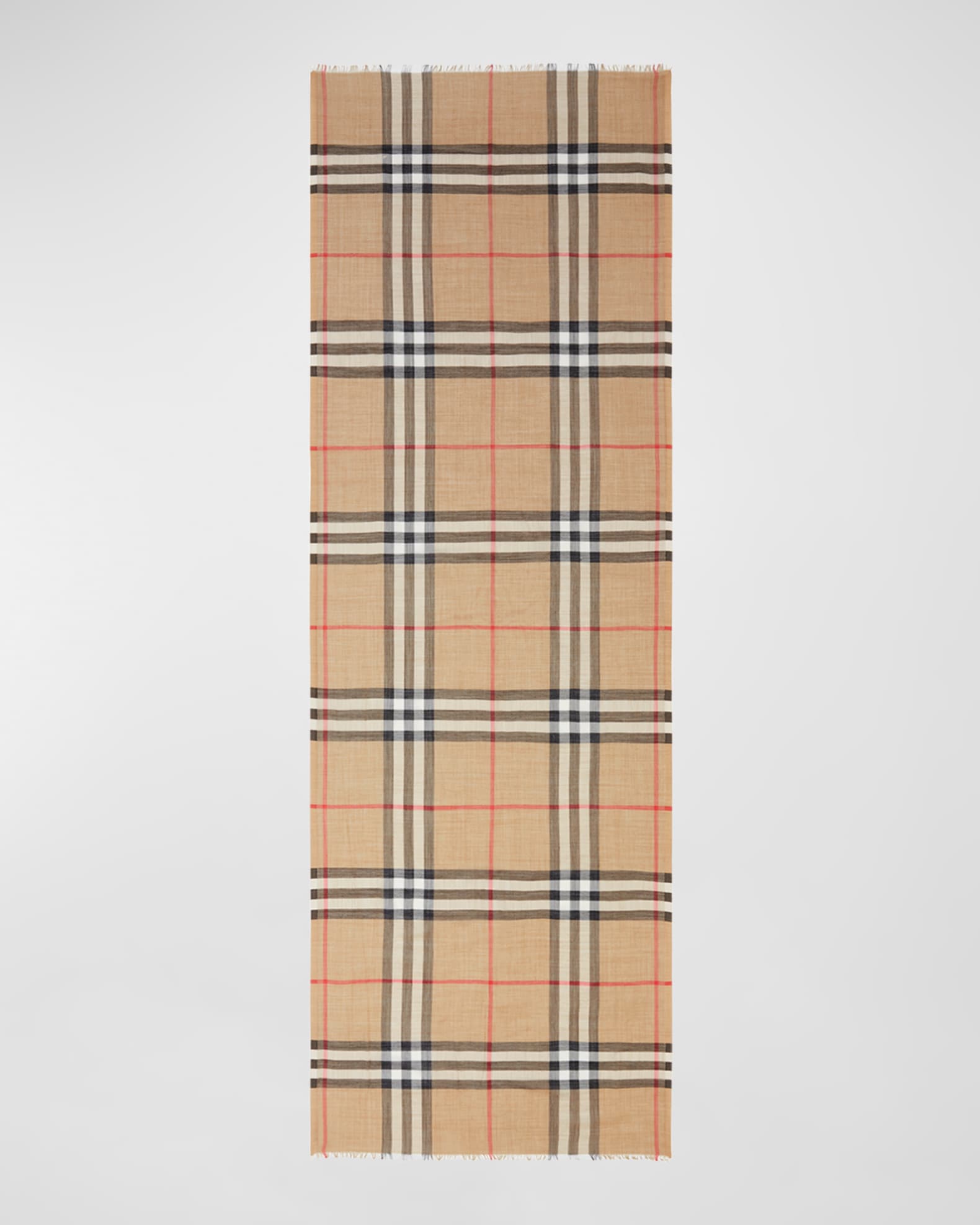 Burberry Giant Check Gauze Scarf | Neiman Marcus