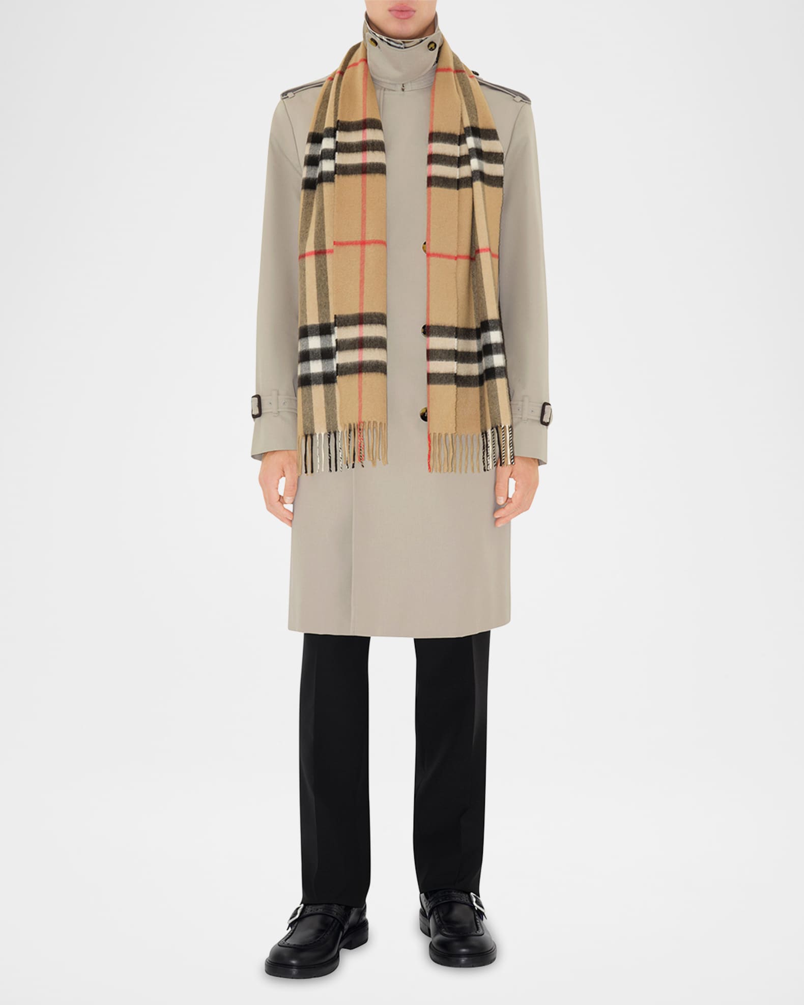 Burberry Giant Check Cashmere Scarf | Neiman Marcus
