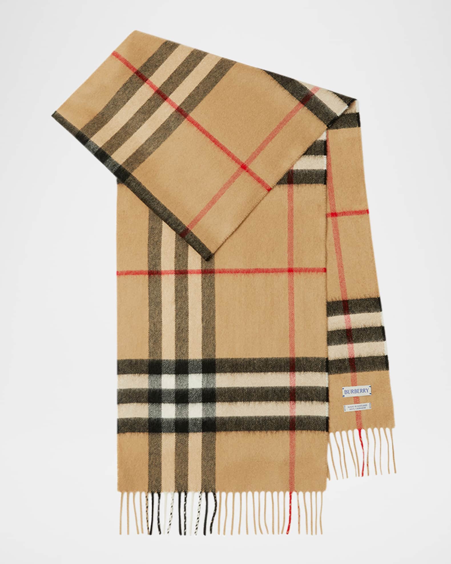 Burberry Giant Check Cashmere Scarf | Neiman Marcus