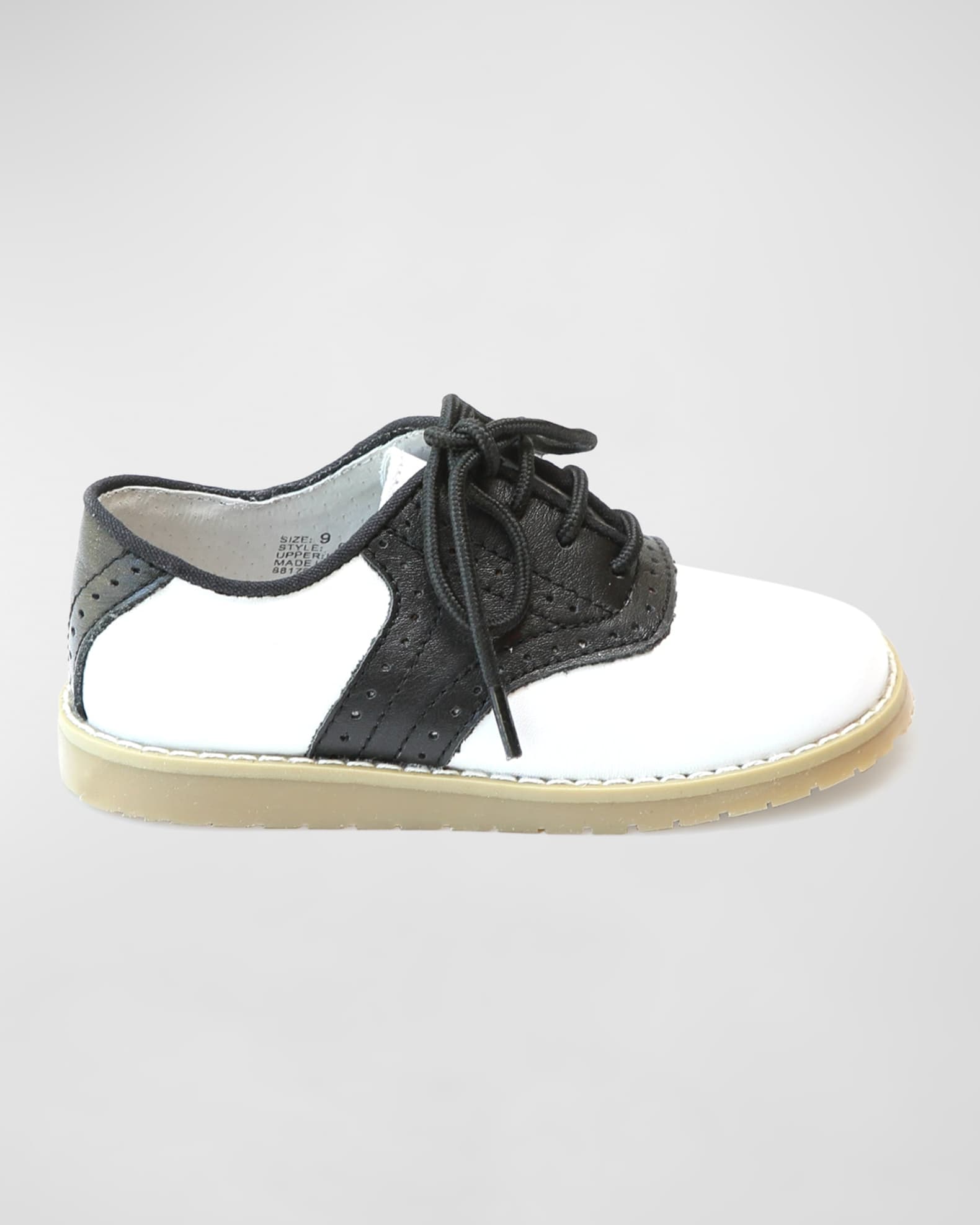 Boy's Luke Two-Tone Leather Saddle Shoes, Toddler/Kids 1