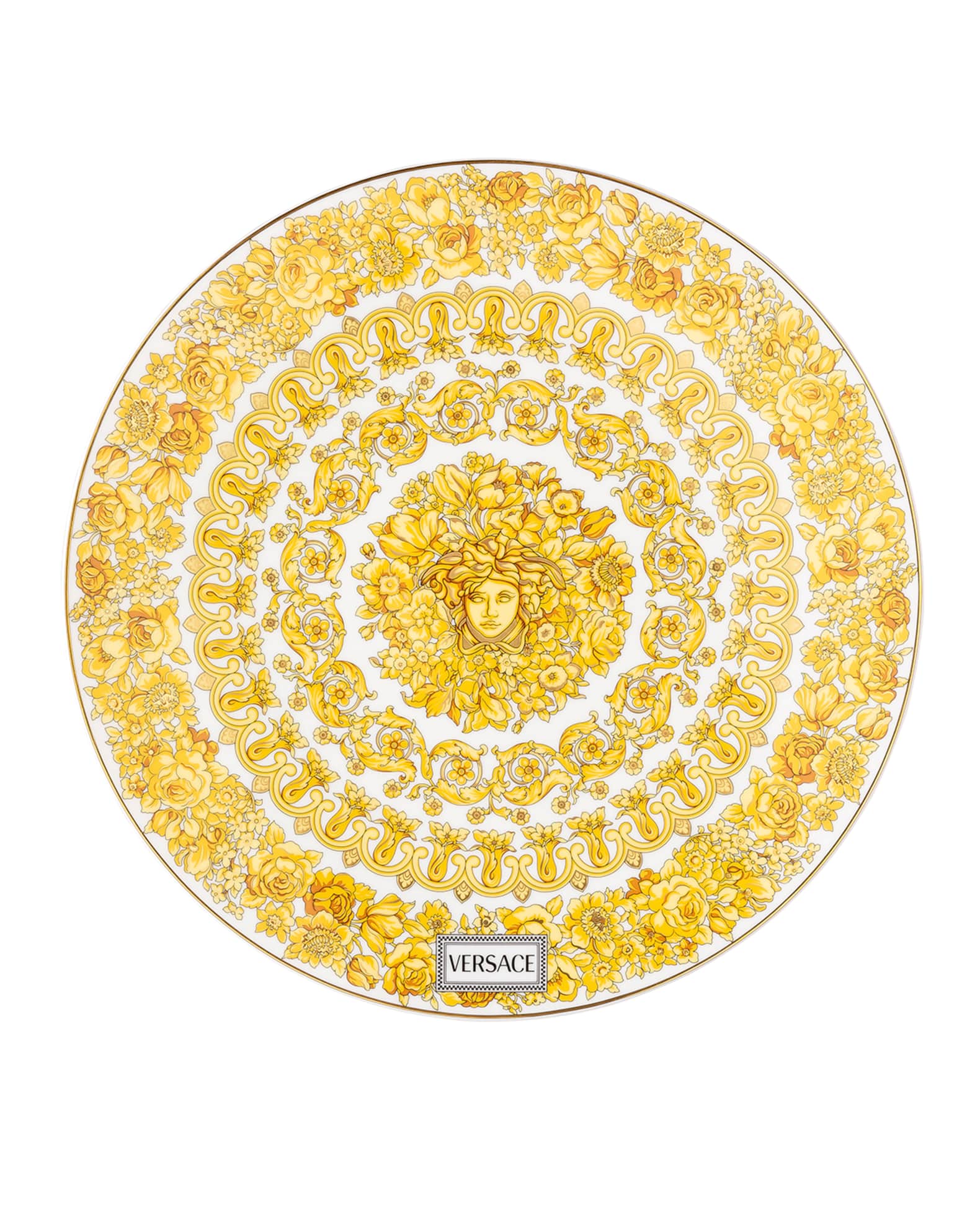 Versace Medusa Rhapsody Blue Service Plate Neiman Marcus