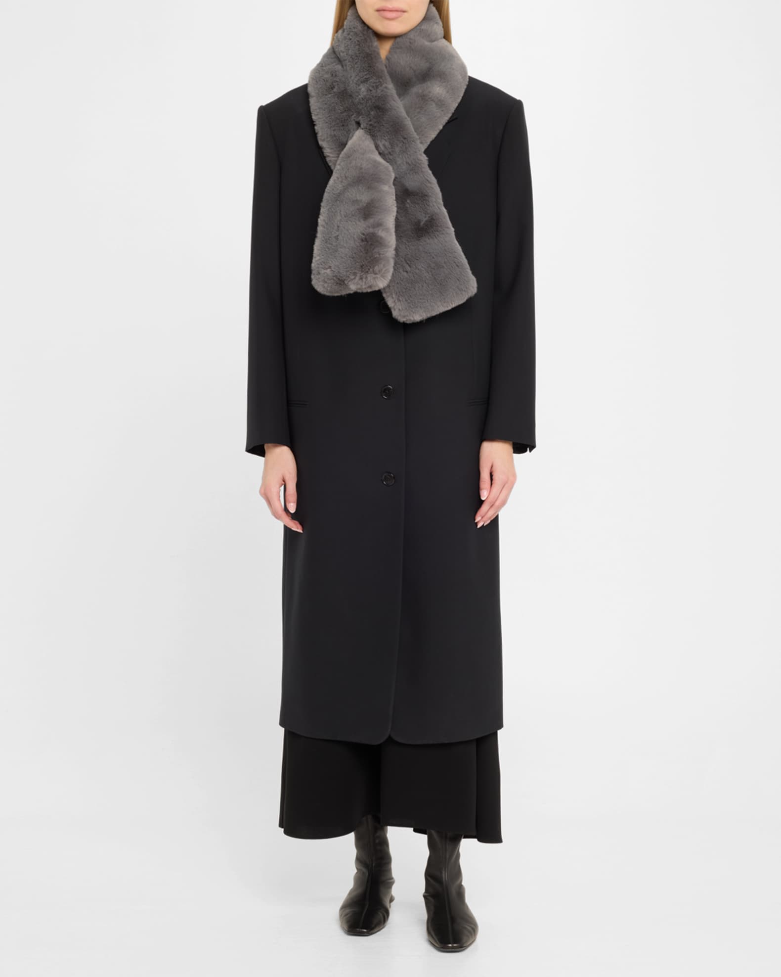 Faux-Fur Pull-Through Scarf 1