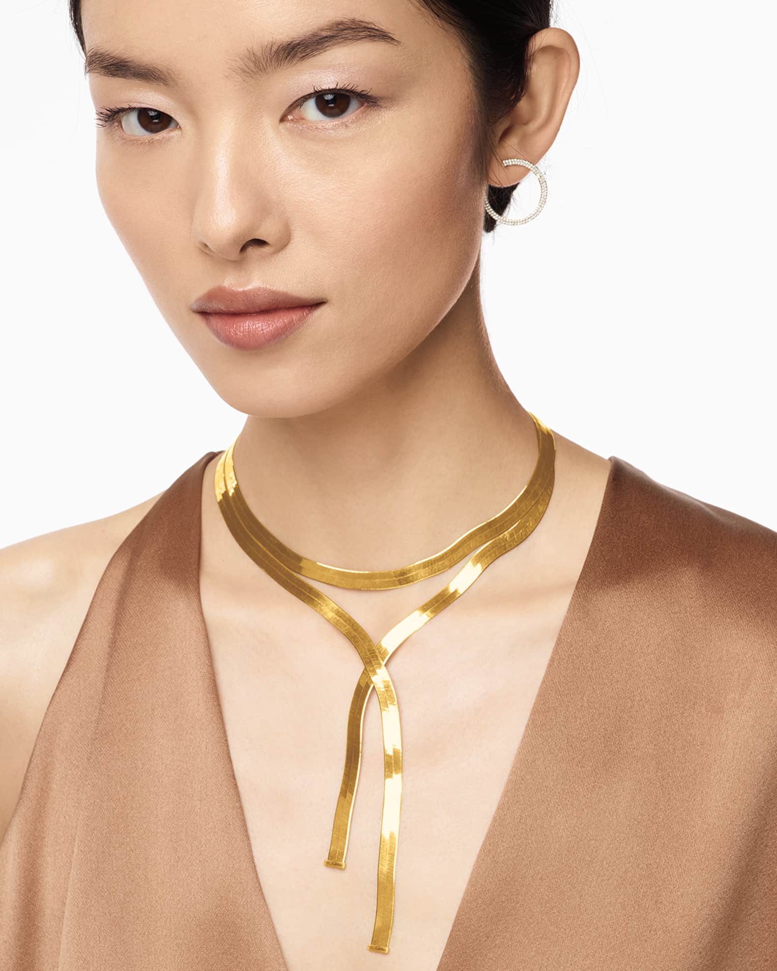 LANA JEWELRY 14k Liquid Mega Lariat Necklace Neiman Marcus