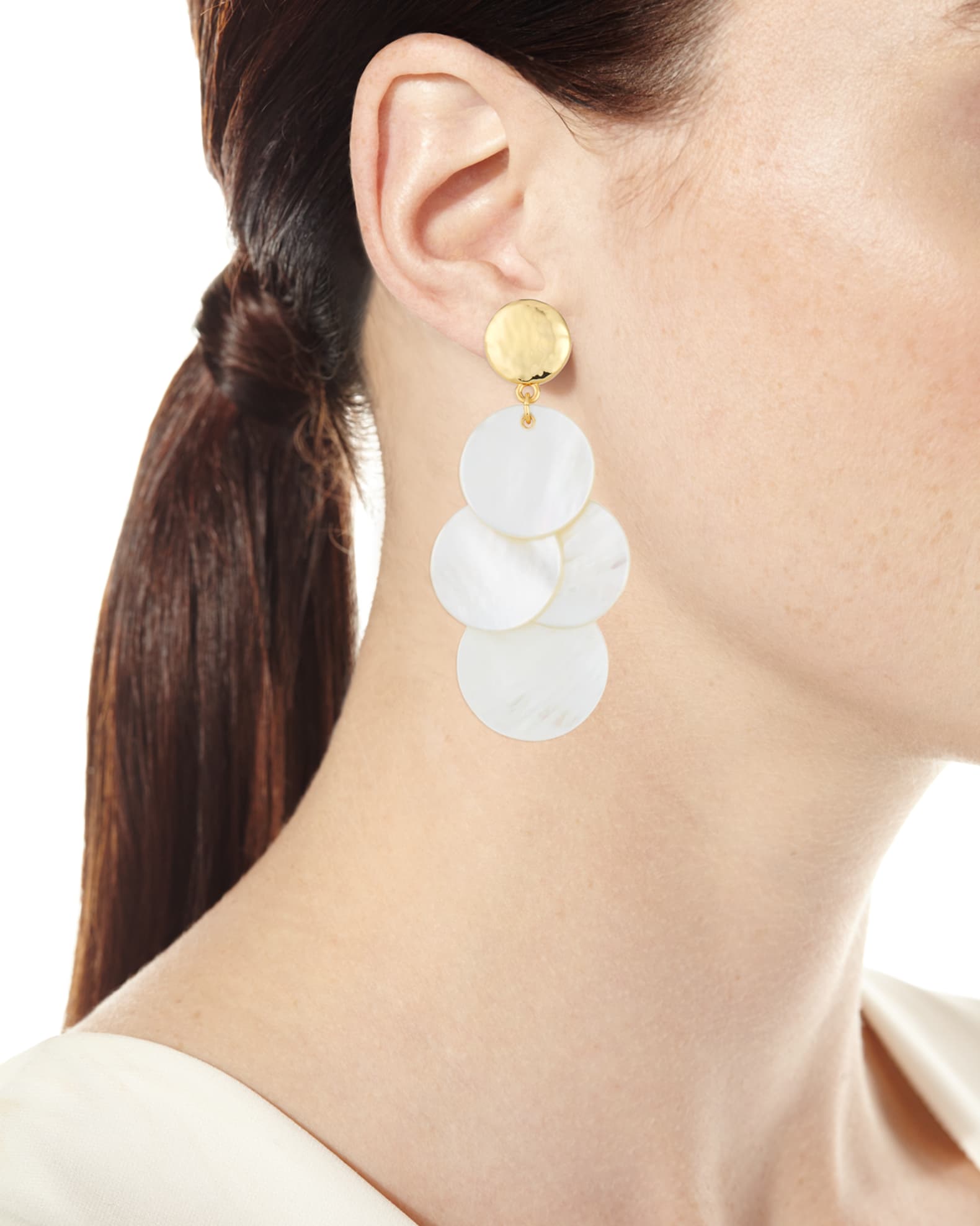 NEST Jewelry Mother of Pearl Mini Chandelier Earrings Neiman Marcus