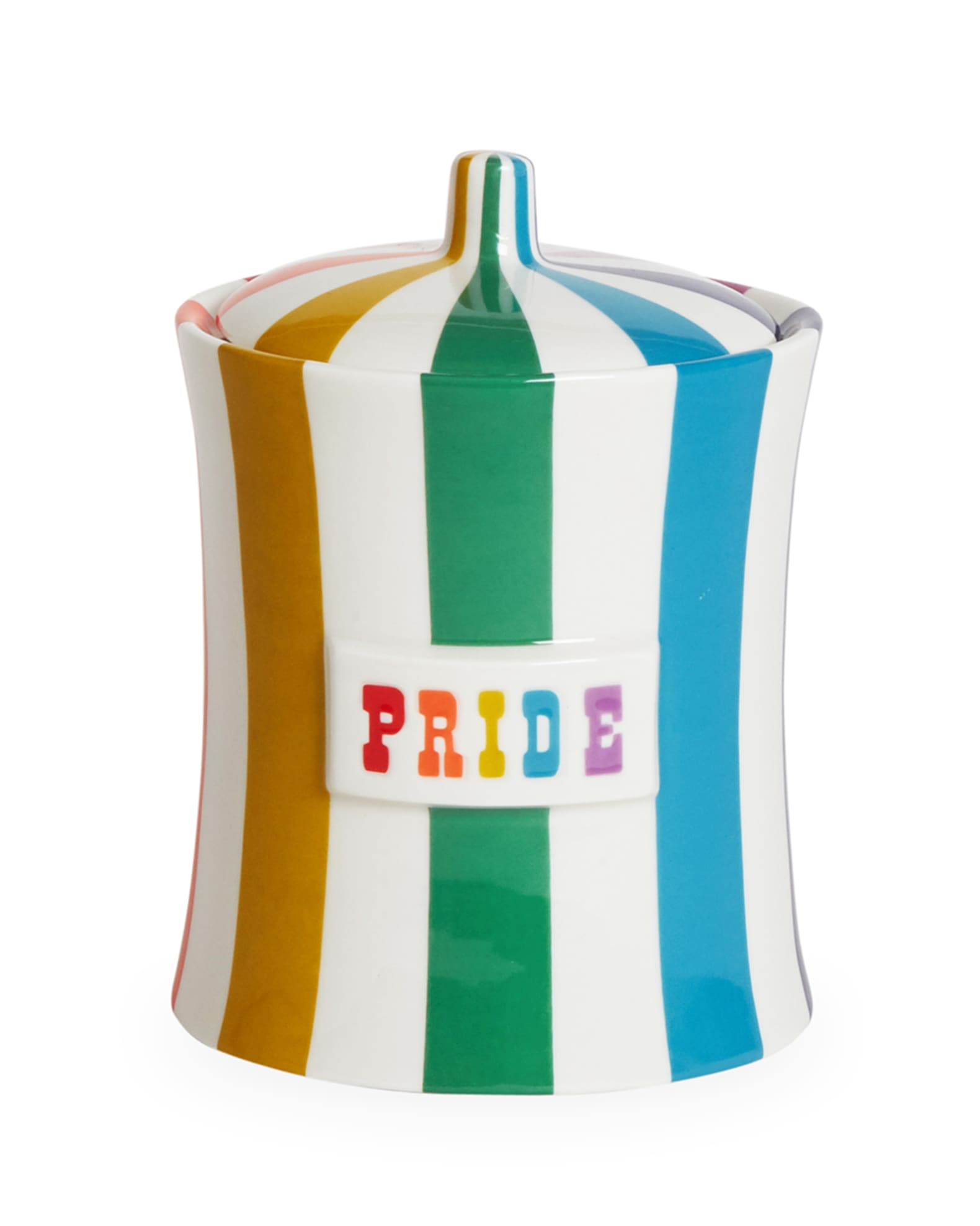 Jonathan Adler Peace striped canister - White