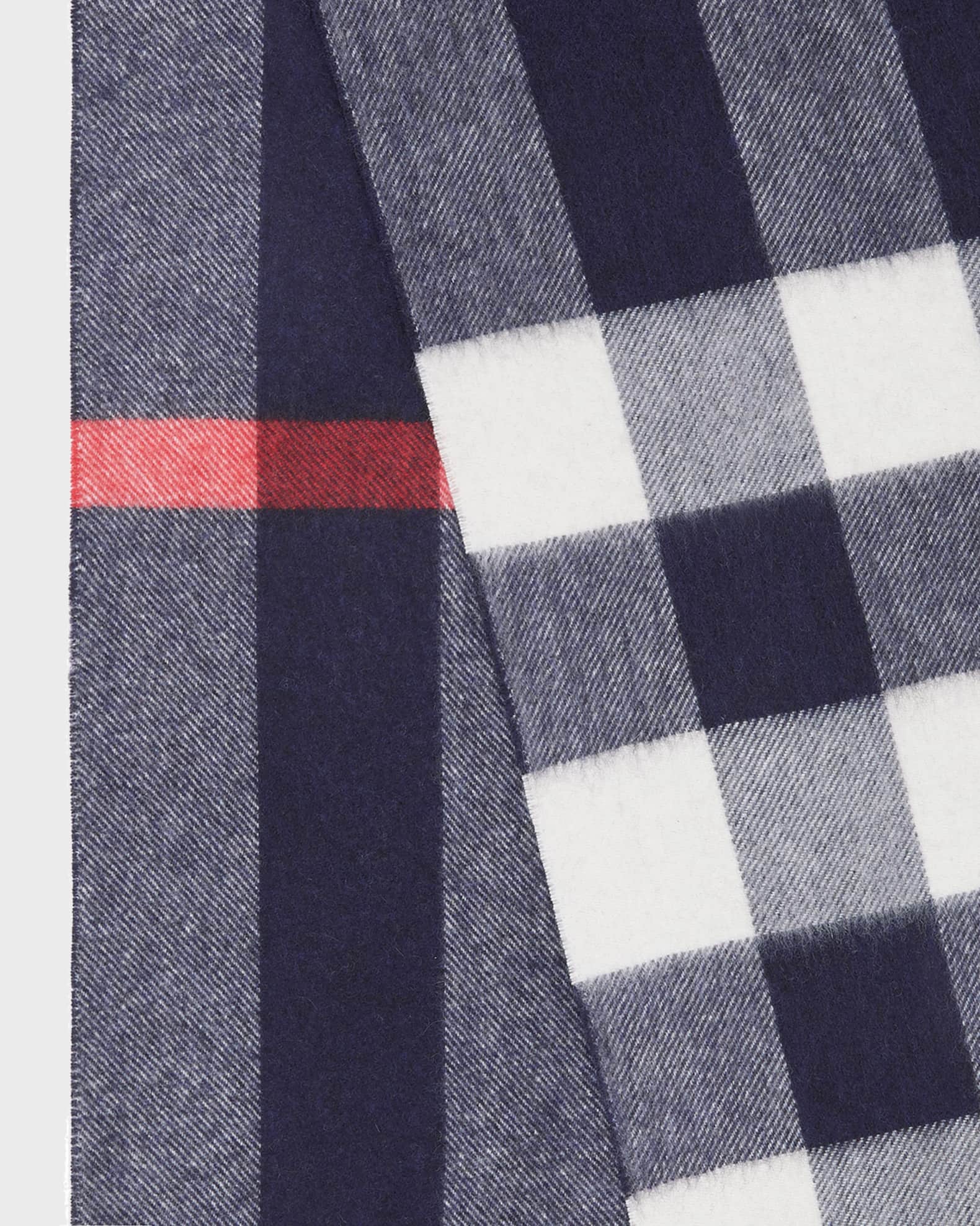 Burberry Men's Half Mega Check Cashmere Scarf | Neiman Marcus