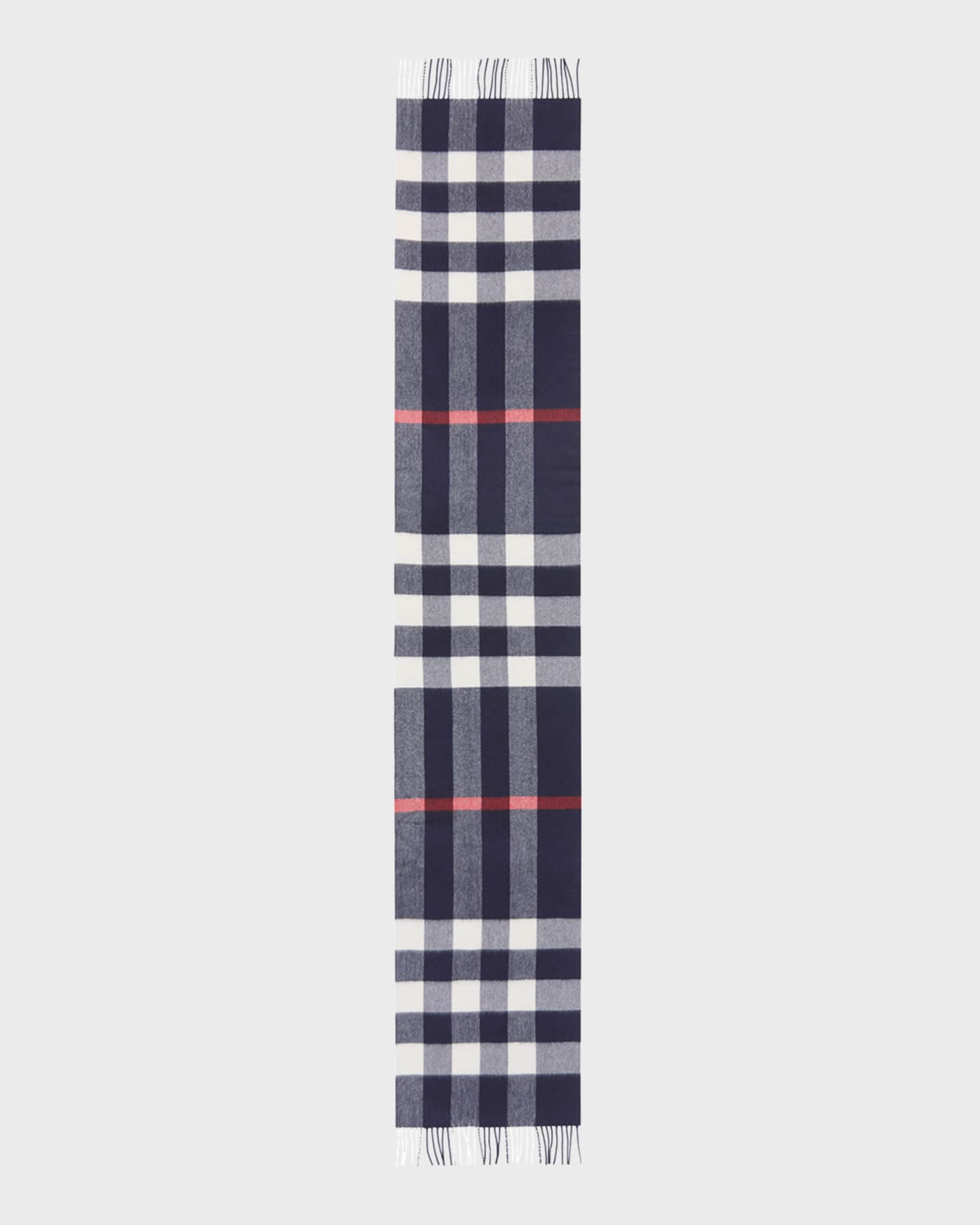 Burberry Men's Half Mega Check Cashmere Scarf | Neiman Marcus