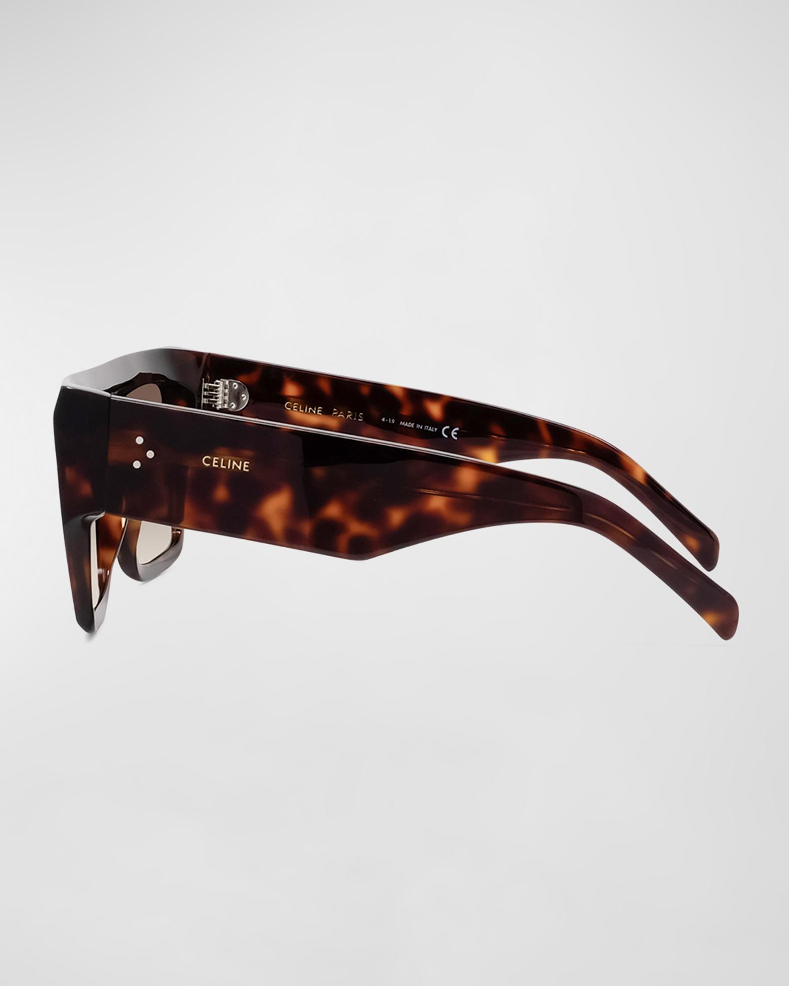 Celine Chunky Rectangle Acetate Sunglasses | Neiman Marcus display picture 3