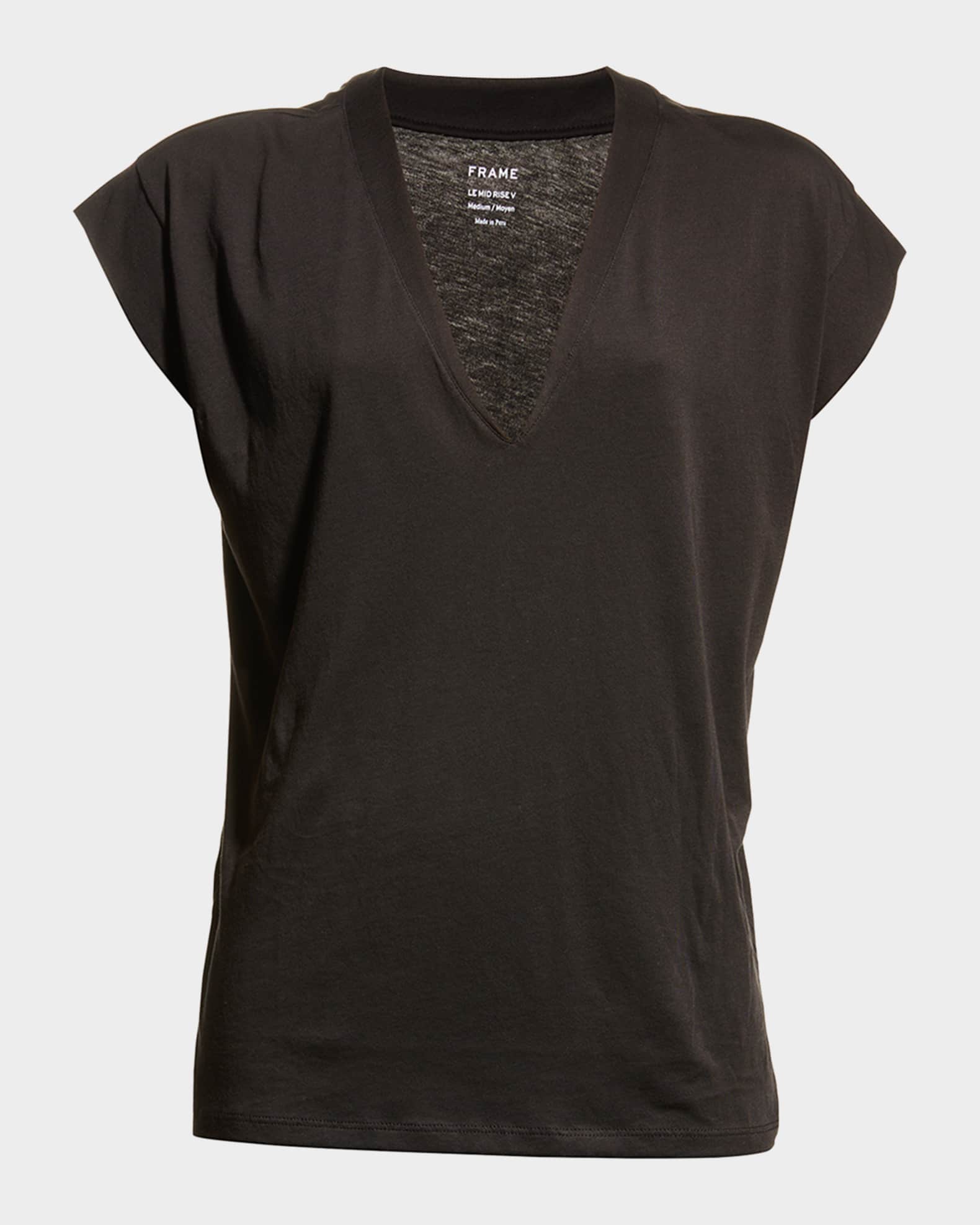 frame le mid rise v tee