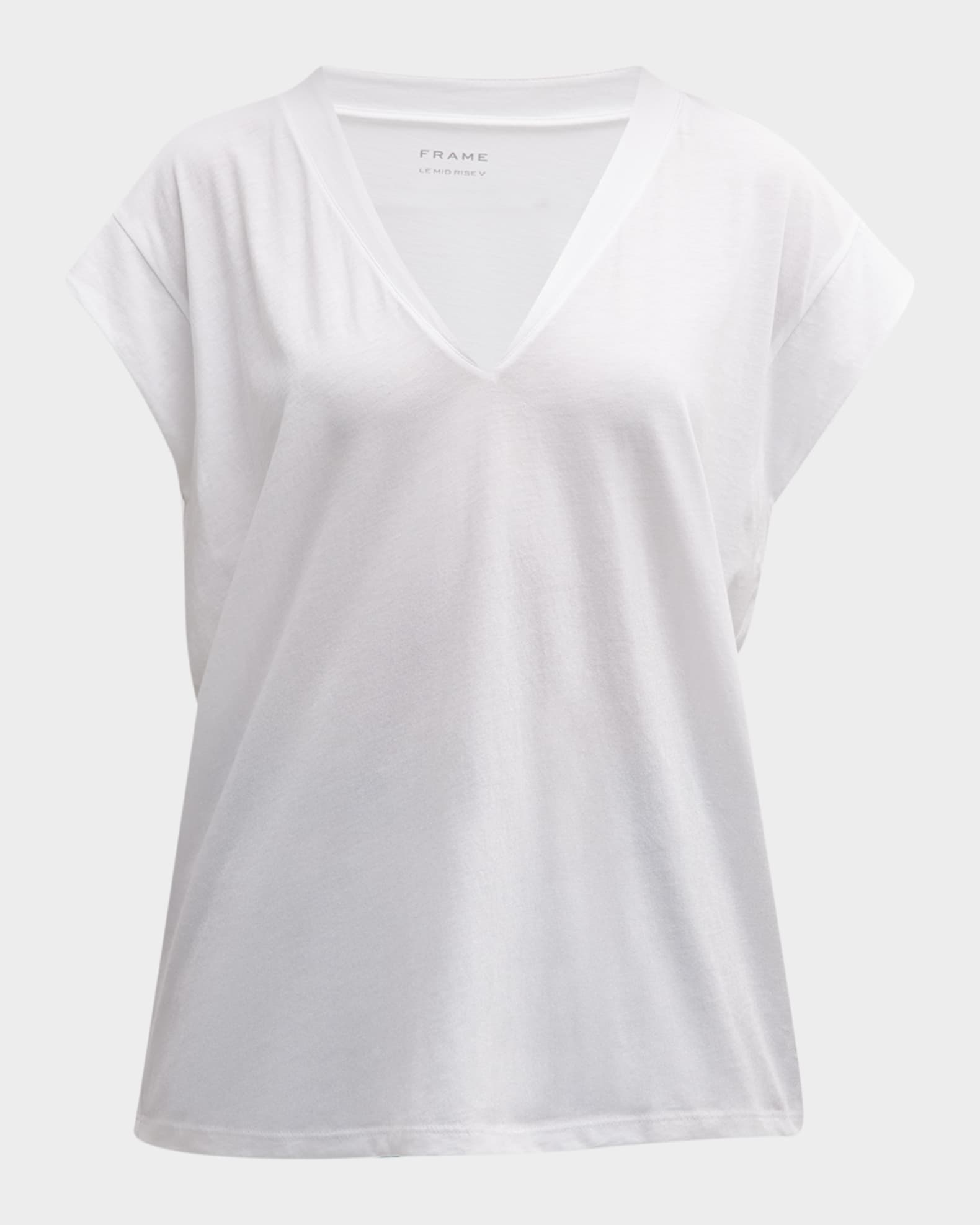 Le Mid Rise V-Neck Tee 0