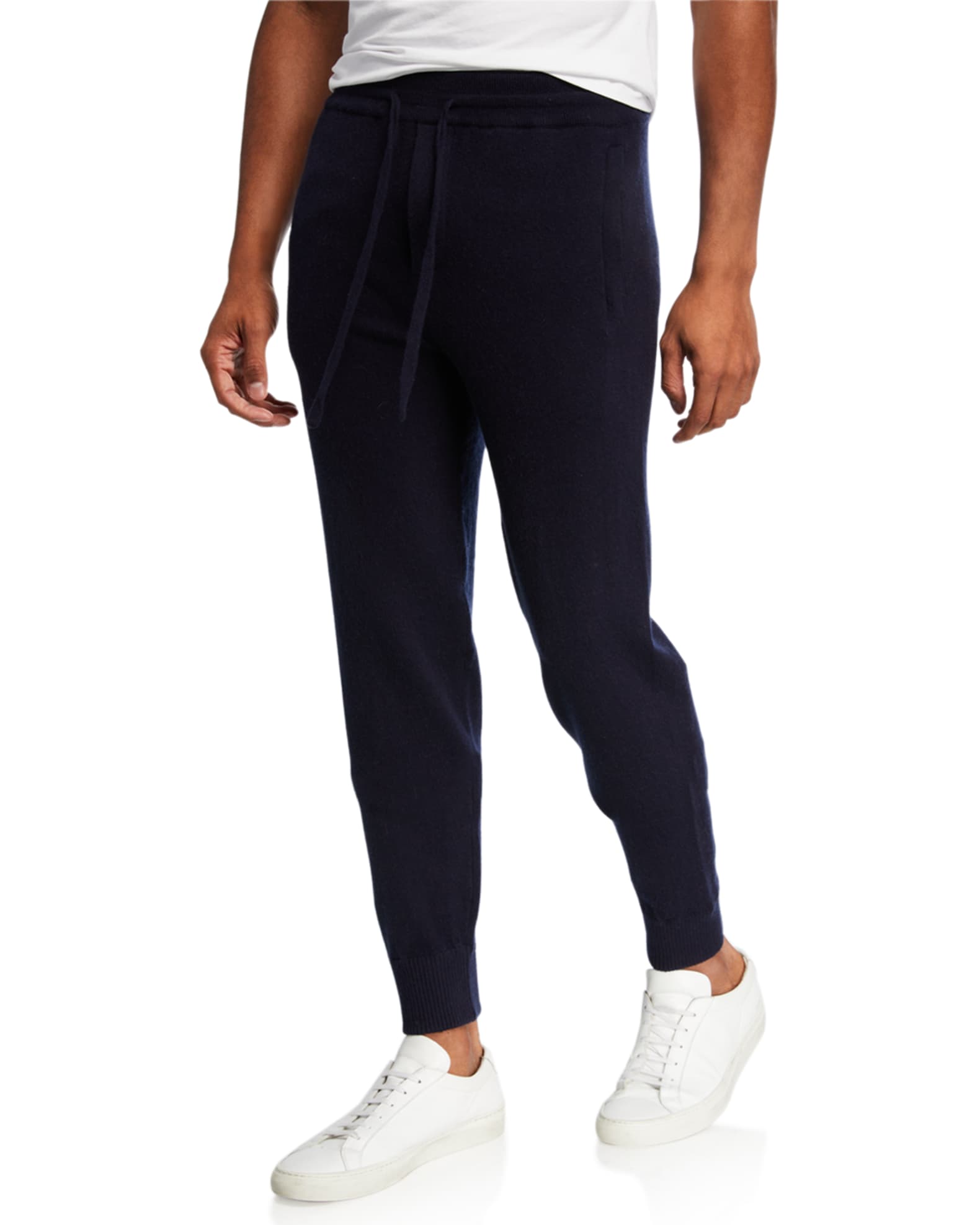Louis Vuitton D-Ring Detail Cashmere Jogging Pants BLACK. Size S0