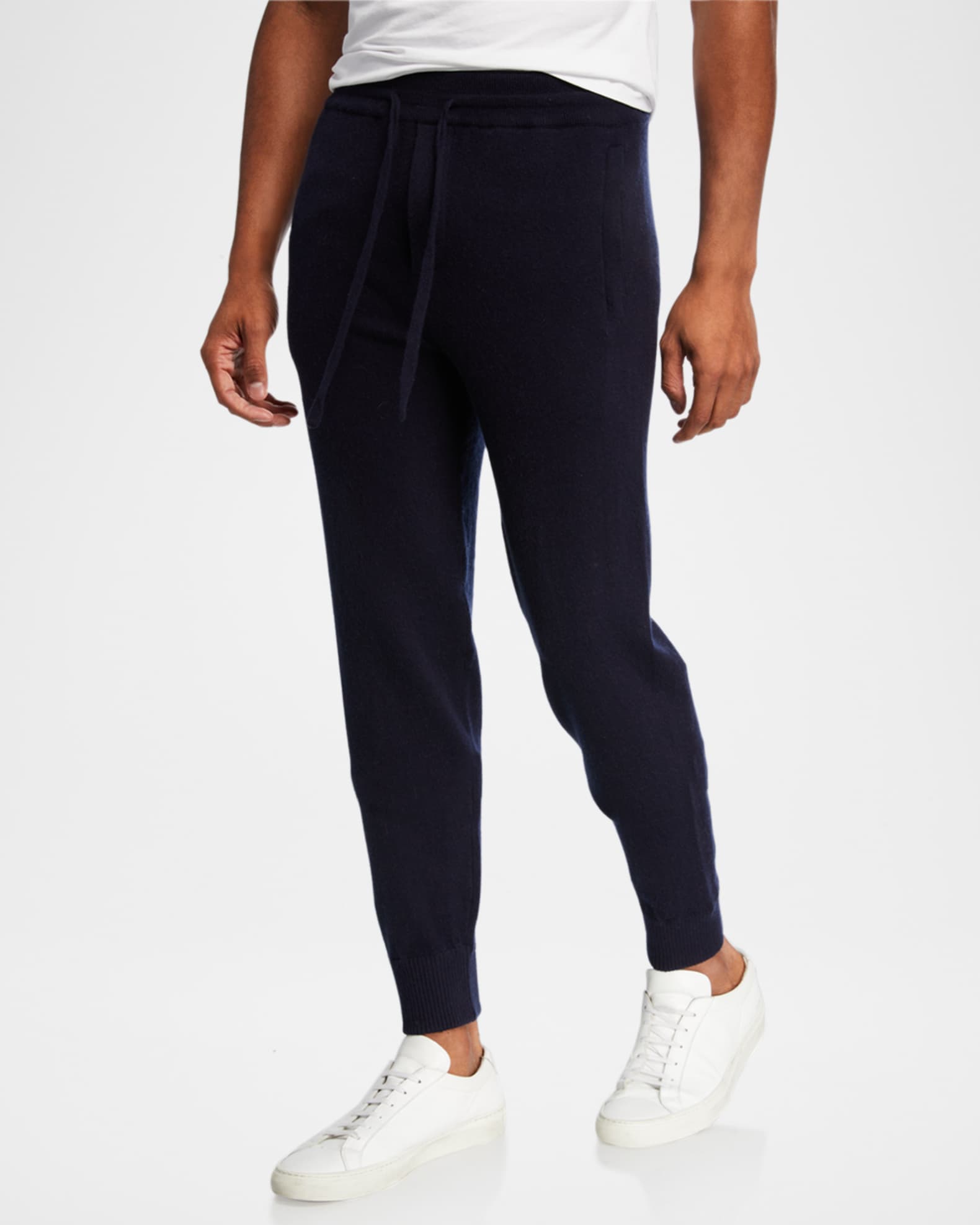 Louis Vuitton D-Ring Detail Cashmere Jogging Pants, Navy, S