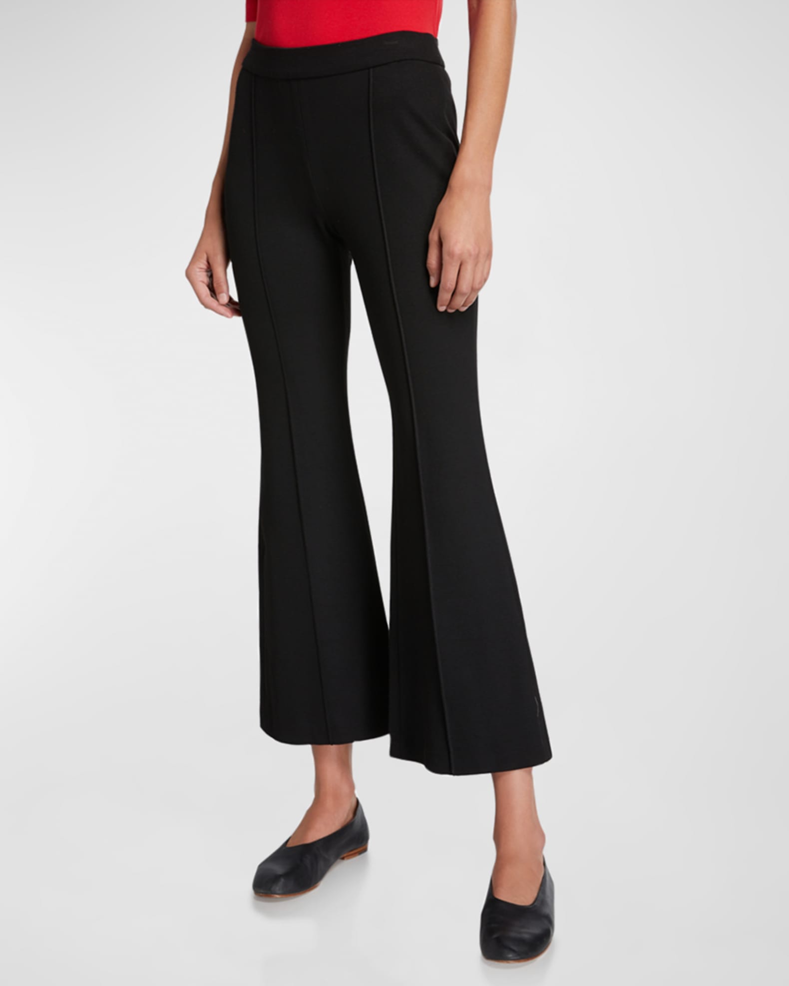 Cropped Flare Trousers 1