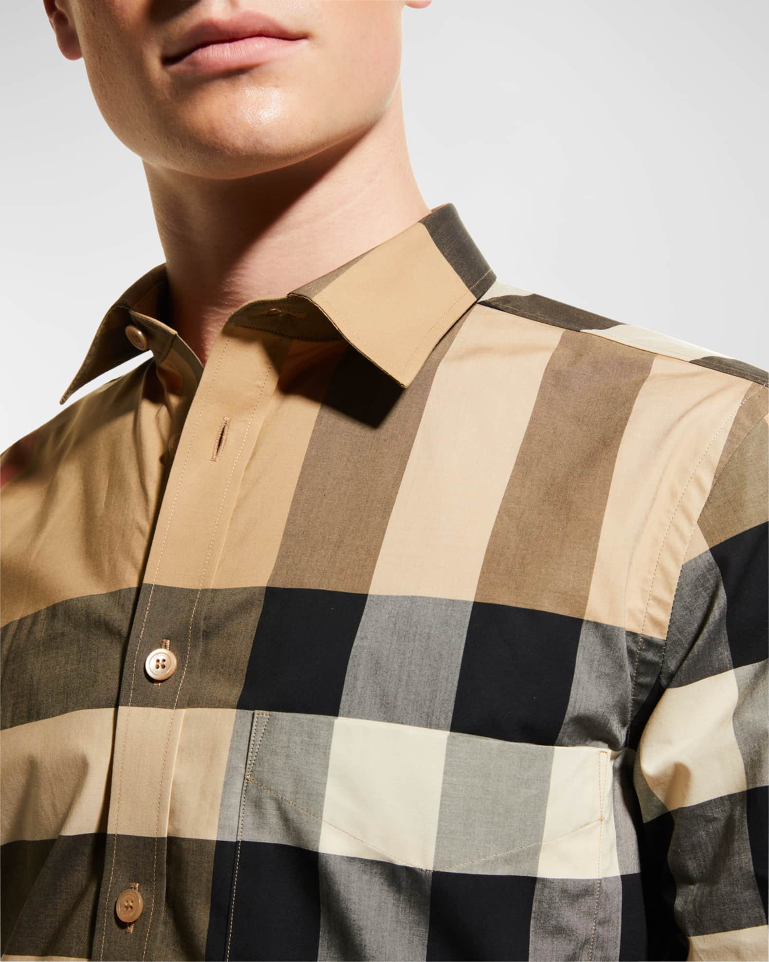 Burberry Men's Willem Check Sport Shirt