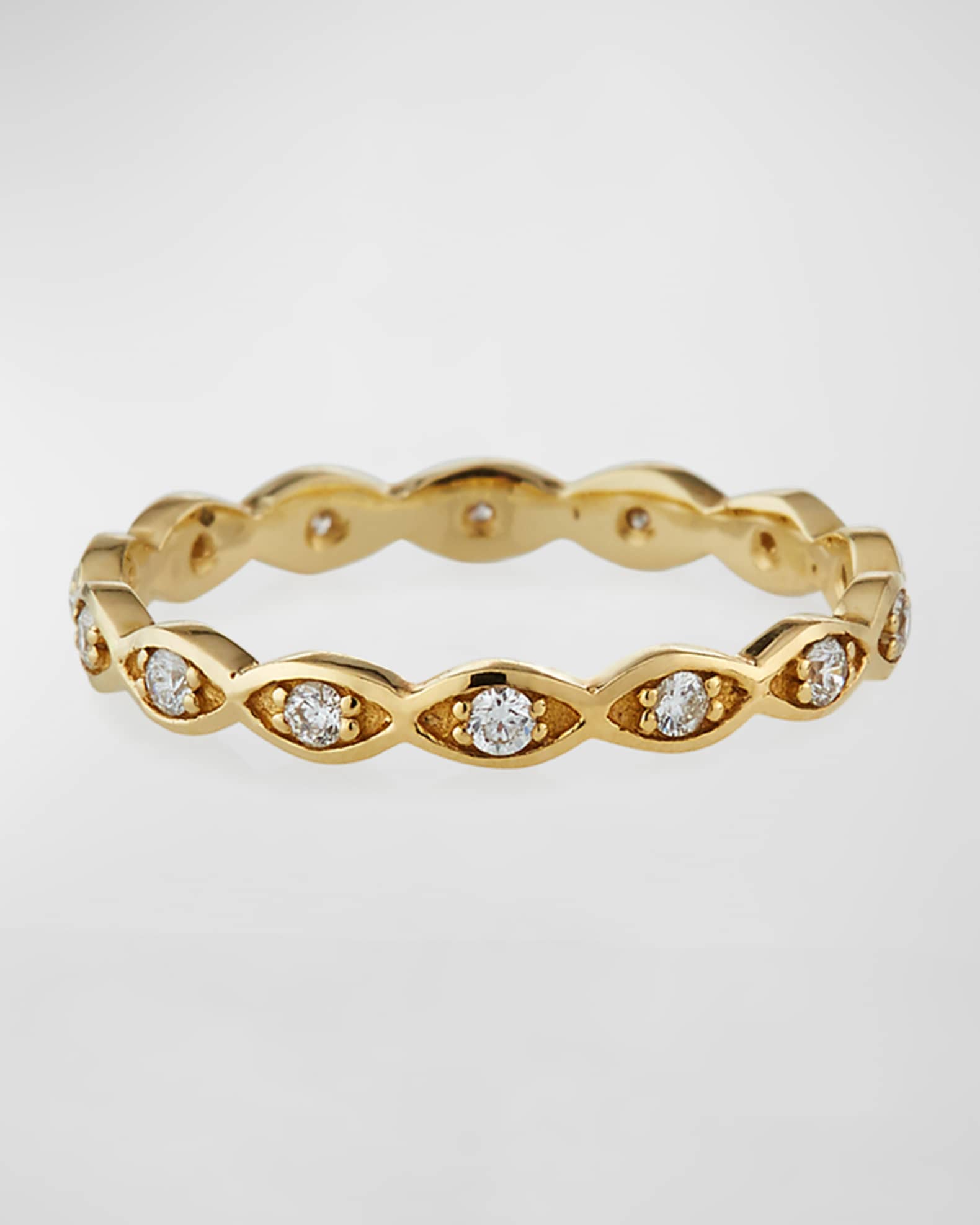 14k Diamond Evil Eye Ring 0