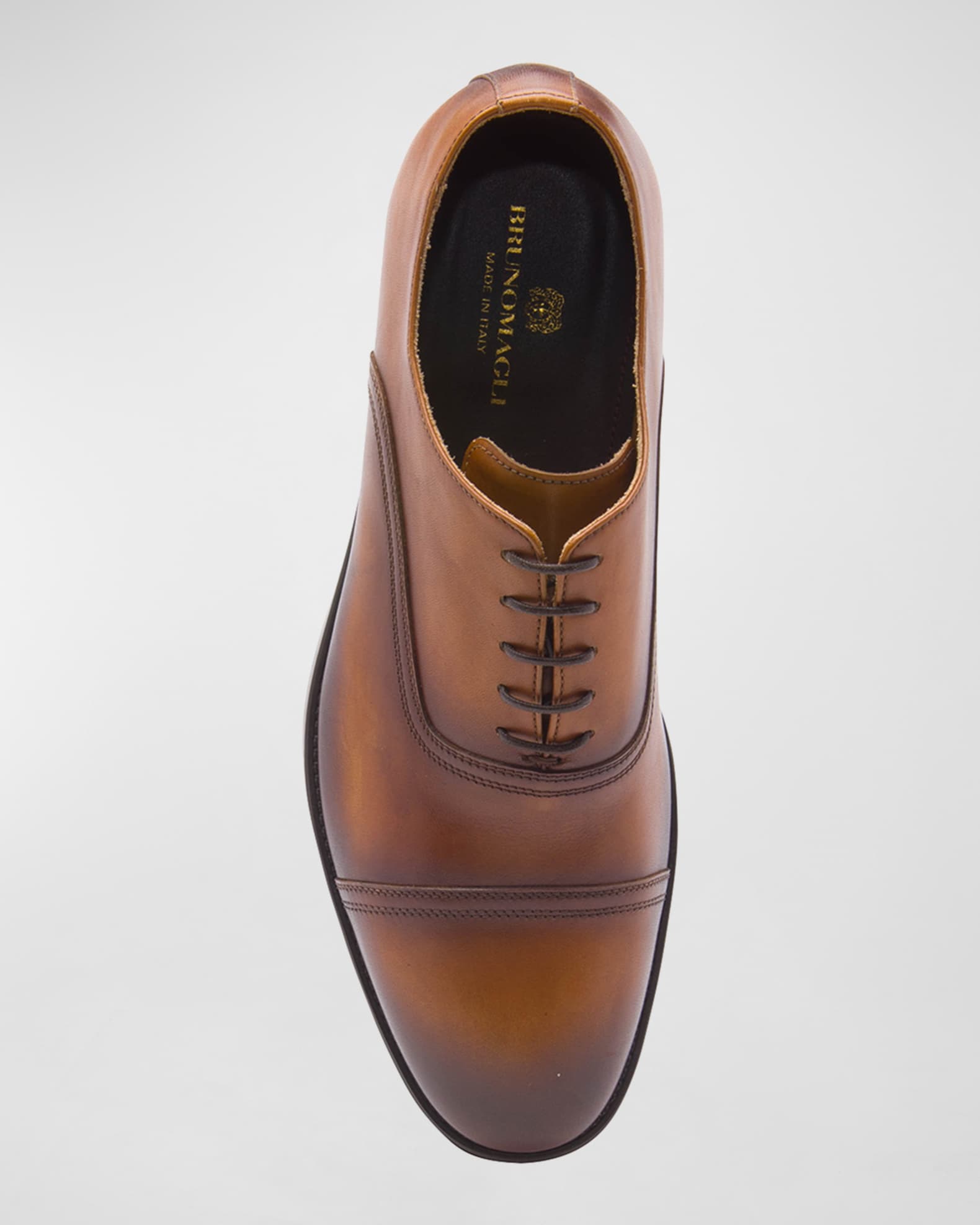 Bruno Magli Men's Butler Burnished Leather Oxford Shoes | Neiman Marcus