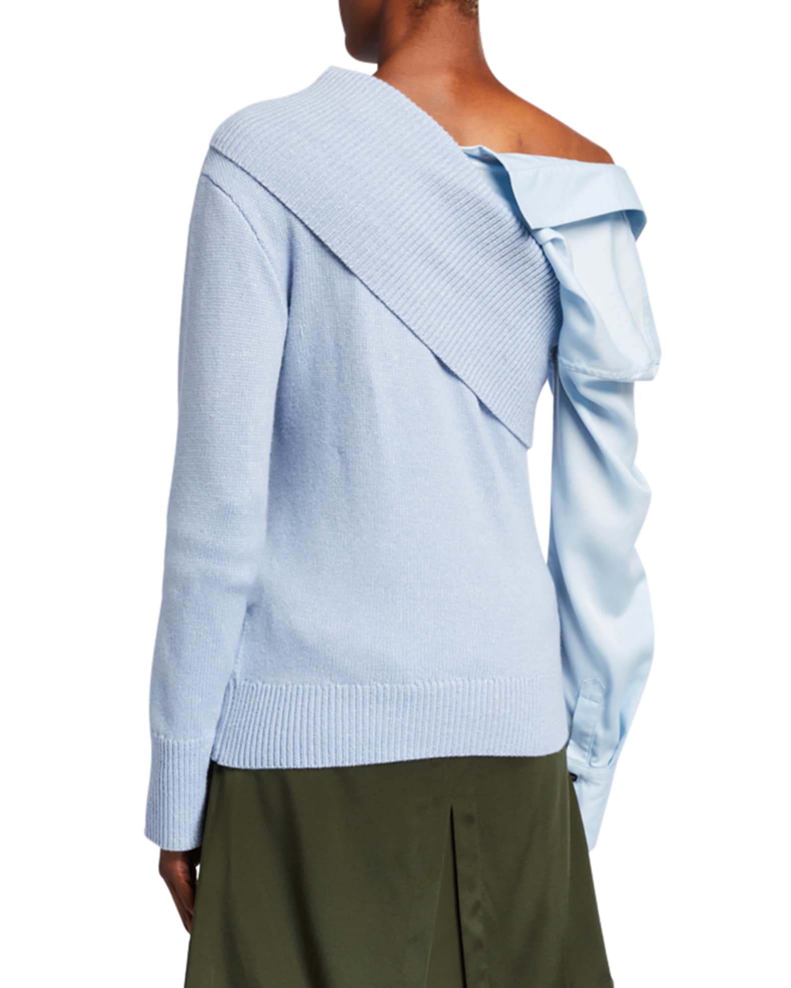 Joffe Silk-Cashmere Shirt-Sleeve Sweater and Matching Items | Neiman Marcus