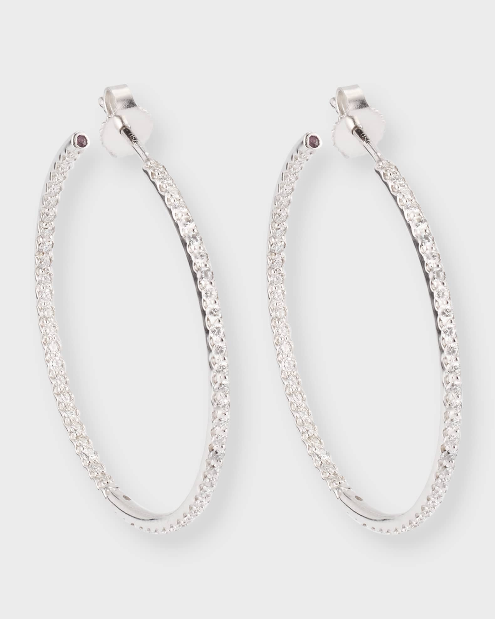 Roberto Coin 18k Extra-Large Diamond Hoop Earrings | Neiman Marcus